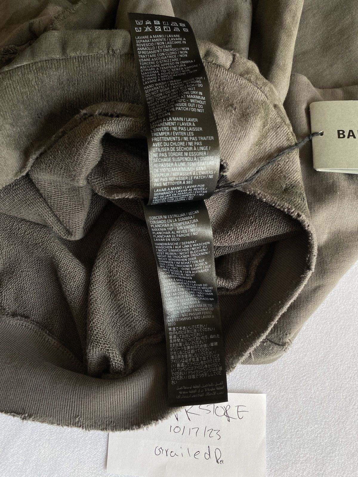 Balenciaga BALENCIAGA Destroyed Mud Gaffer Zip Hoodie Grey Medium Size US M / EU 48-50 / 2 - 11 Thumbnail