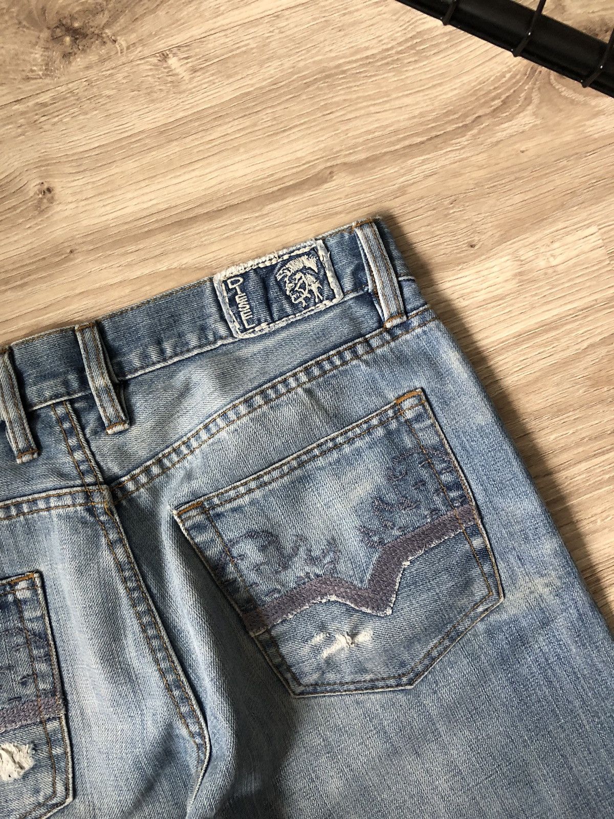 Diesel Vintage Diesel Y2K Japanese Style Distressed Denim Jeans Size US 34 / EU 50 - 6 Thumbnail