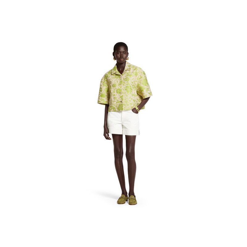 Gucci o1loc1c0226 835604 Flora Cotton Bouclé Jacquard Jacket Size M / US 6-8 / IT 42-44 - 2 Thumbnail