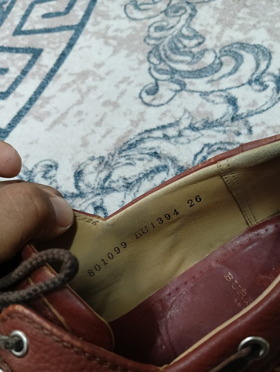 Burberry 🔥Vintage Burberry London Leather Shoes /Sneakers Size US 8.5 / EU 41-42 - 3 Thumbnail