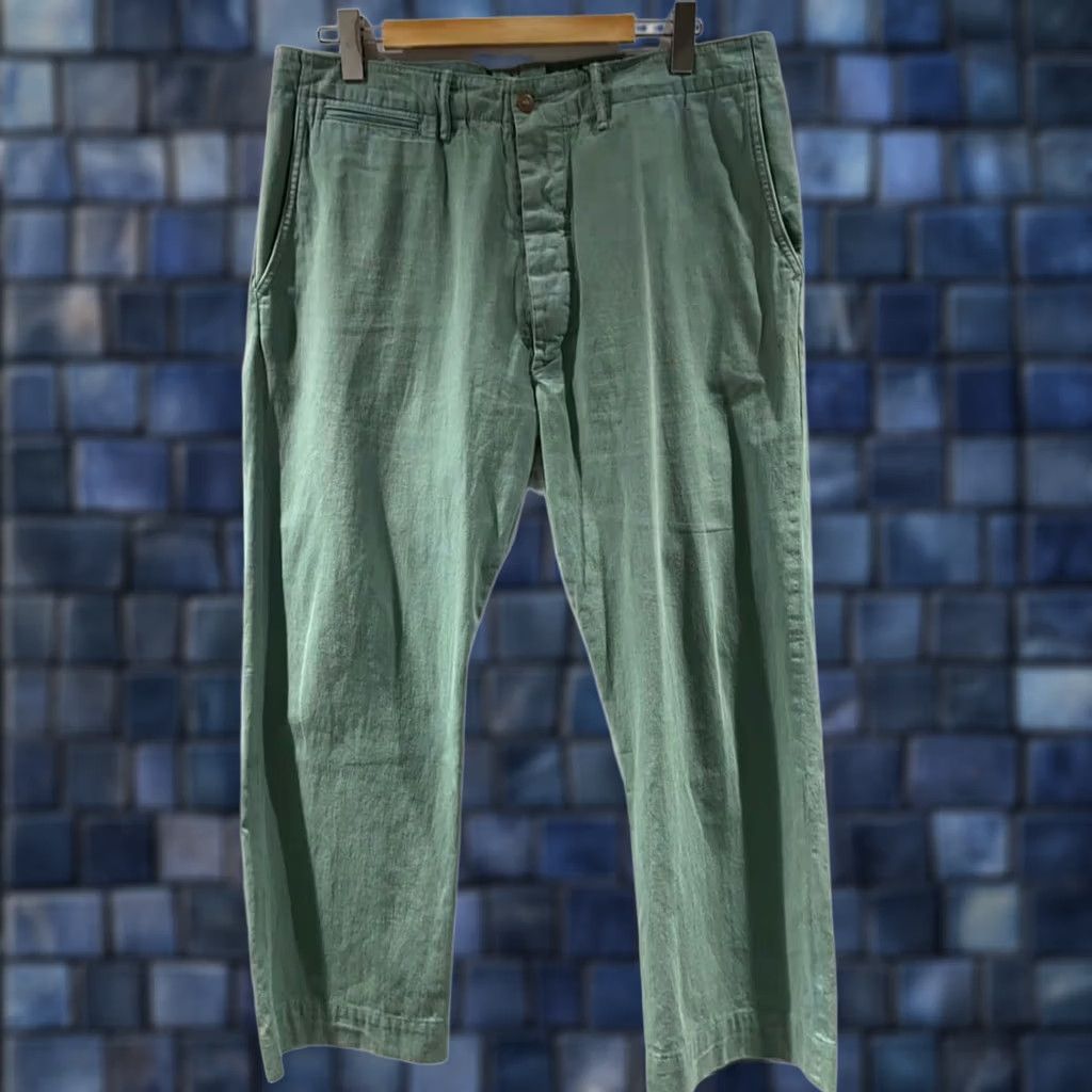 Ralph Lauren RRL Ralph Lauren Green Cotton Pants Size 36x32 Casual Used Size US 36 / EU 52 - 1 Thumbnail