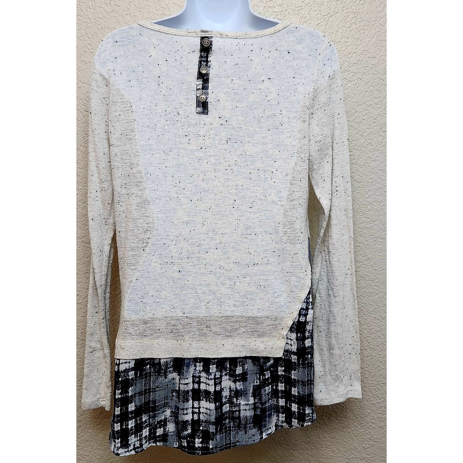 Other Blue White Popcorn Knit Layer Look Top Medium Lightweight Size M / US 6-8 / IT 42-44 - 4 Thumbnail