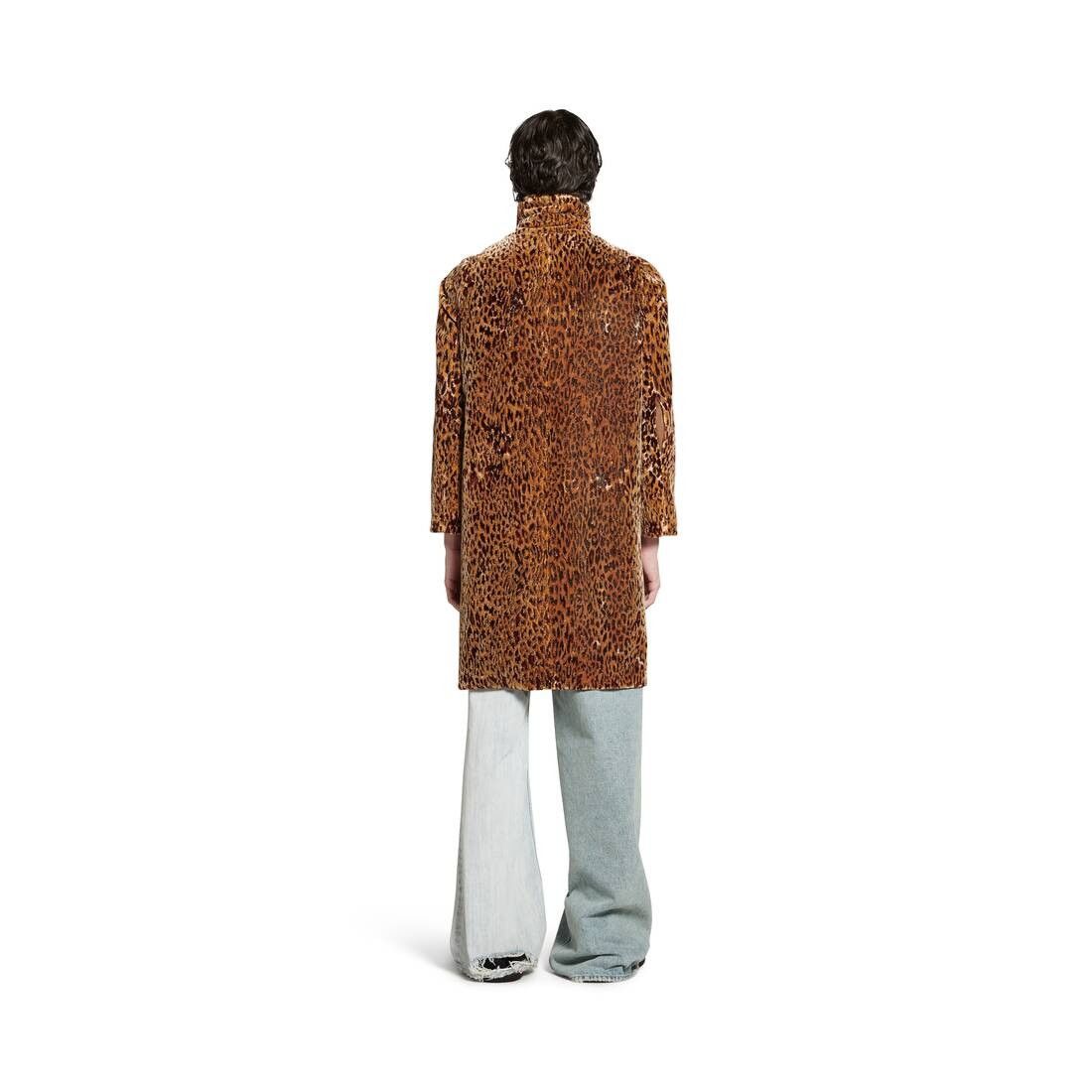 Balenciaga o1bcso1str1025 Leopard Shrunk Coat in Leopard Size XL / US 12-14 / IT 48-50 - 5 Thumbnail