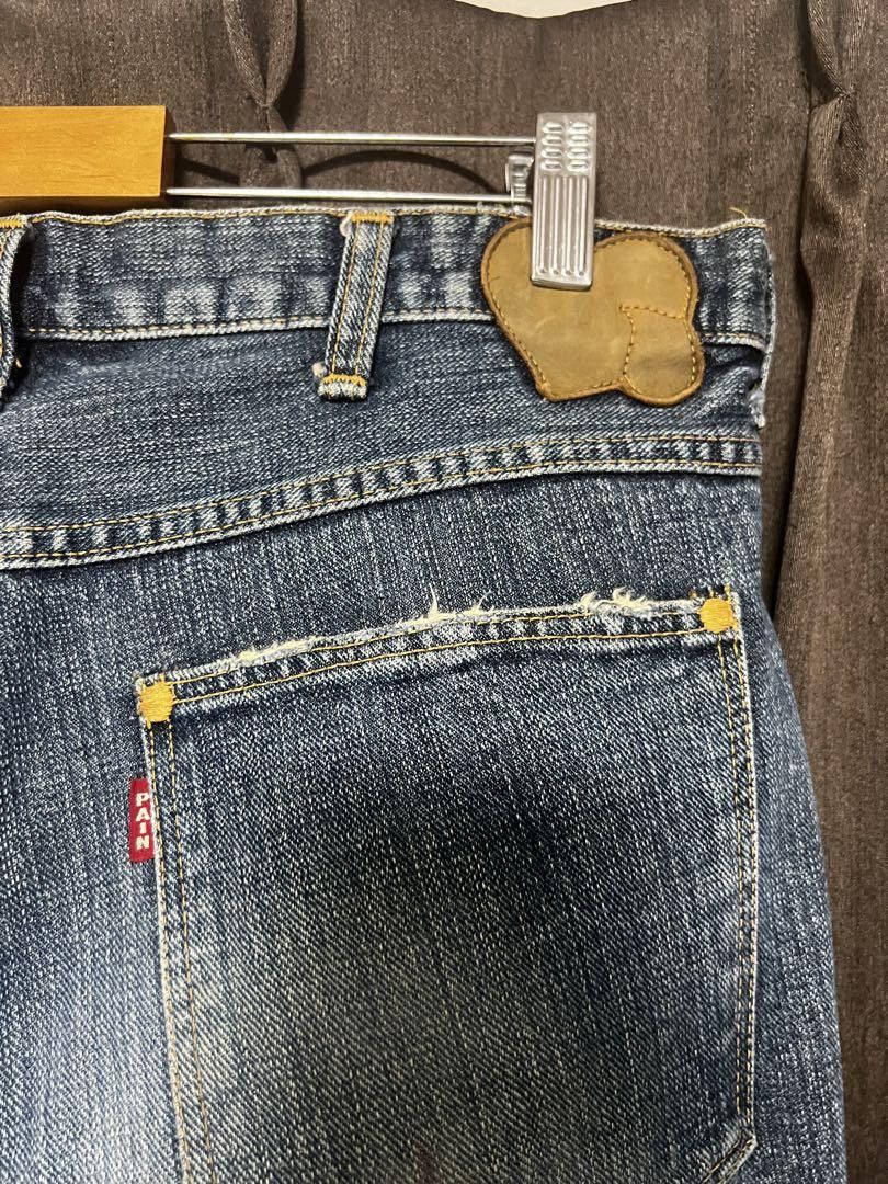 Number (N)ine NUMBER (N)INE Distressed Patch Denim Pants 3 x 32 Size US 31 - 3 Thumbnail