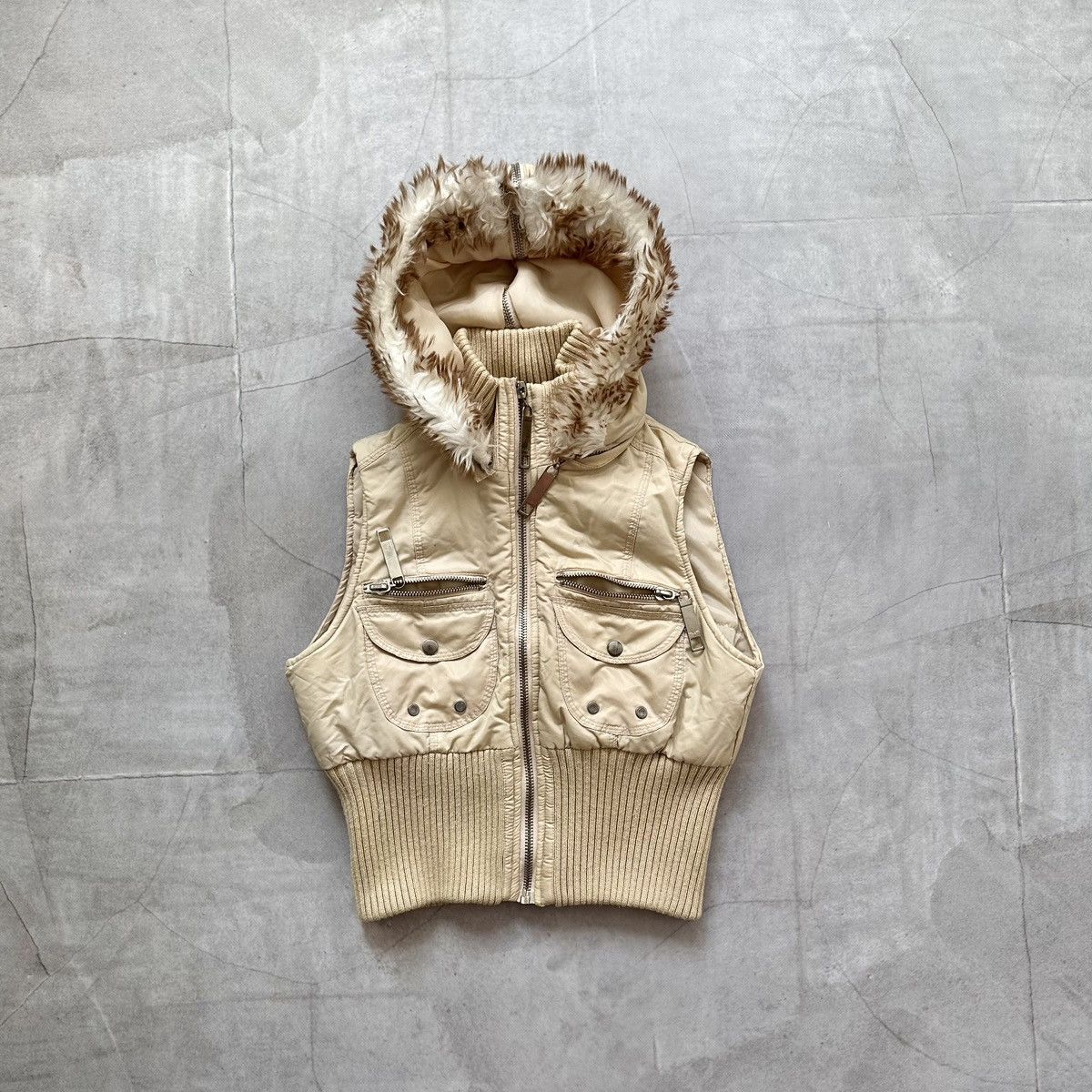 If Six Was Nine × Japanese Brand × Le Grande Bleu (L.G.B.) Vest LGB If Six Was Nine Style Faux Fur Zip Vintage Jacket Size S / US 4 / IT 40 - 1 Thumbnail