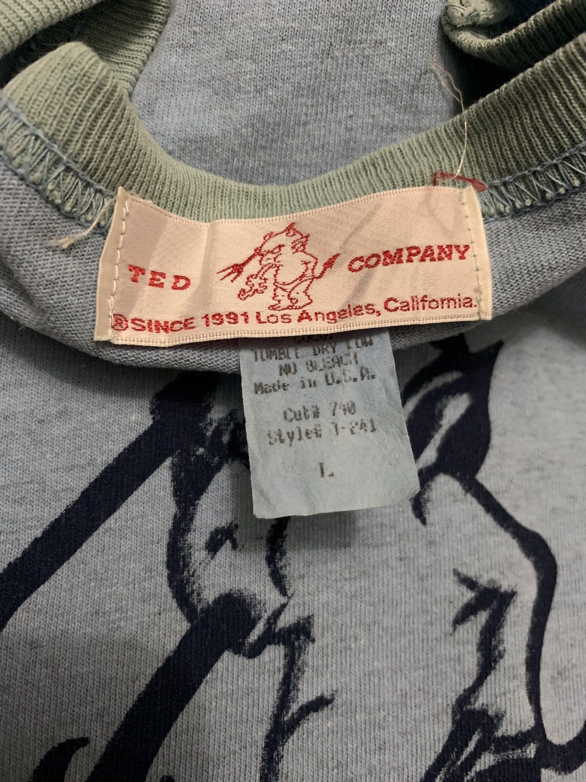 Vintage Rare Ted Company Ringer Tshirt Size US L / EU 52-54 / 3 - 2 Thumbnail