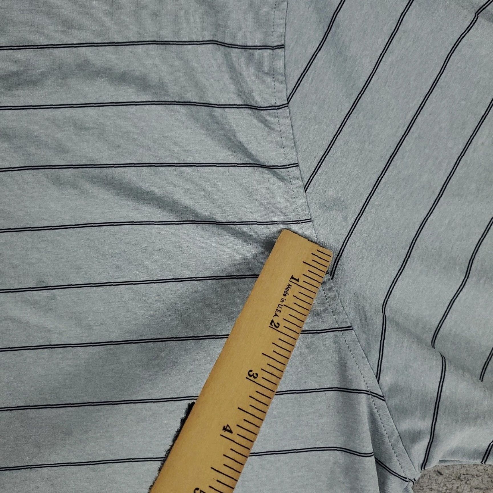 Footjoy FJ Polo Shirt Mens XL Gray Striped Short Sleeve Polo Shirt Men's Gray Striped Short Sleeve FJ Polo Size US XL / EU 56 / 4 - 4 Thumbnail