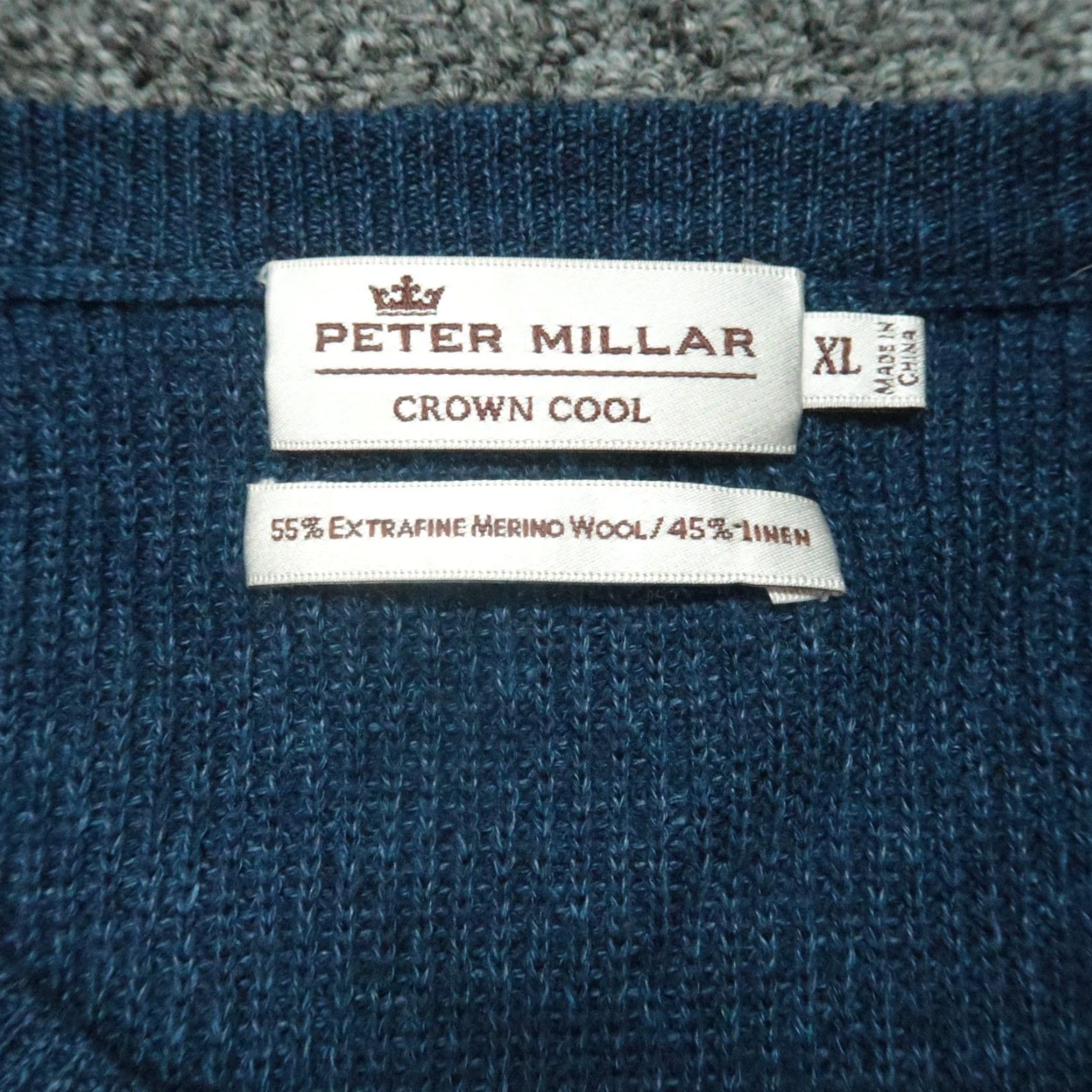 Peter Millar **Peter Millar Men's XL Blue Linen Wool Striped Crewneck Sweater** User: Peter Millar Men's XL Blue Linen Wool Striped Crewneck Sweater Size US XL / EU 56 / 4 - 3 Thumbnail