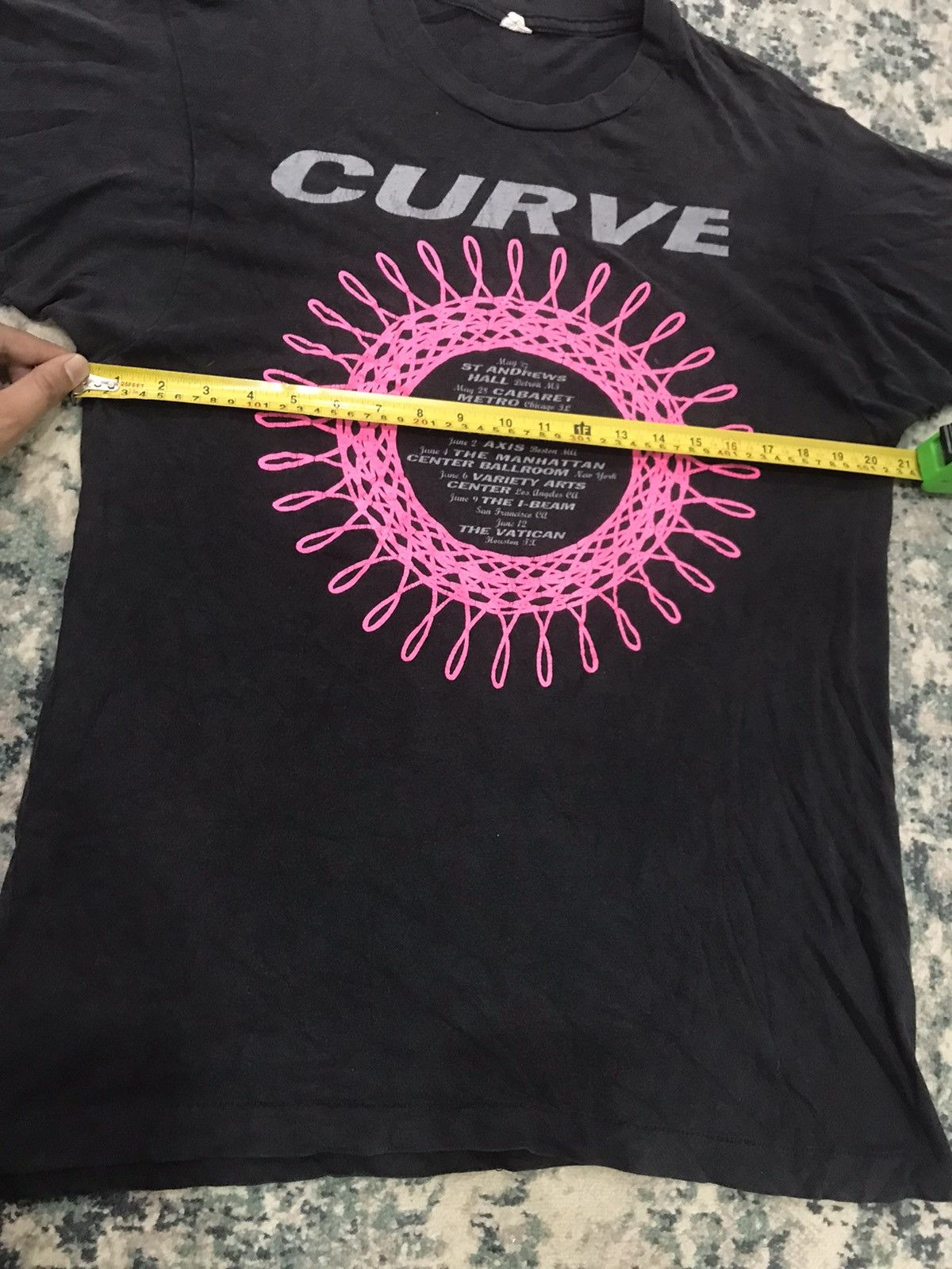 Band Tees × Vintage Vintage 90s CURVE Doppelgänger Britpop Band Tee Size US XL / EU 56 / 4 - 7 Thumbnail
