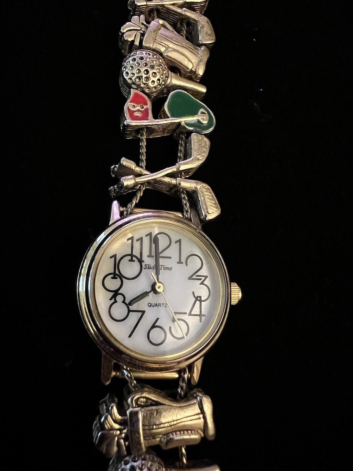 Designer Vintage Slide Time Golf Ladies Watch New Battery Size ONE SIZE - 1 Thumbnail