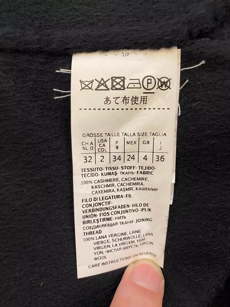 Max Mara Max Mara Classic Black Cashmere Bathrobe Coat Jacket Size S / US 4 / IT 40 - 5 Thumbnail