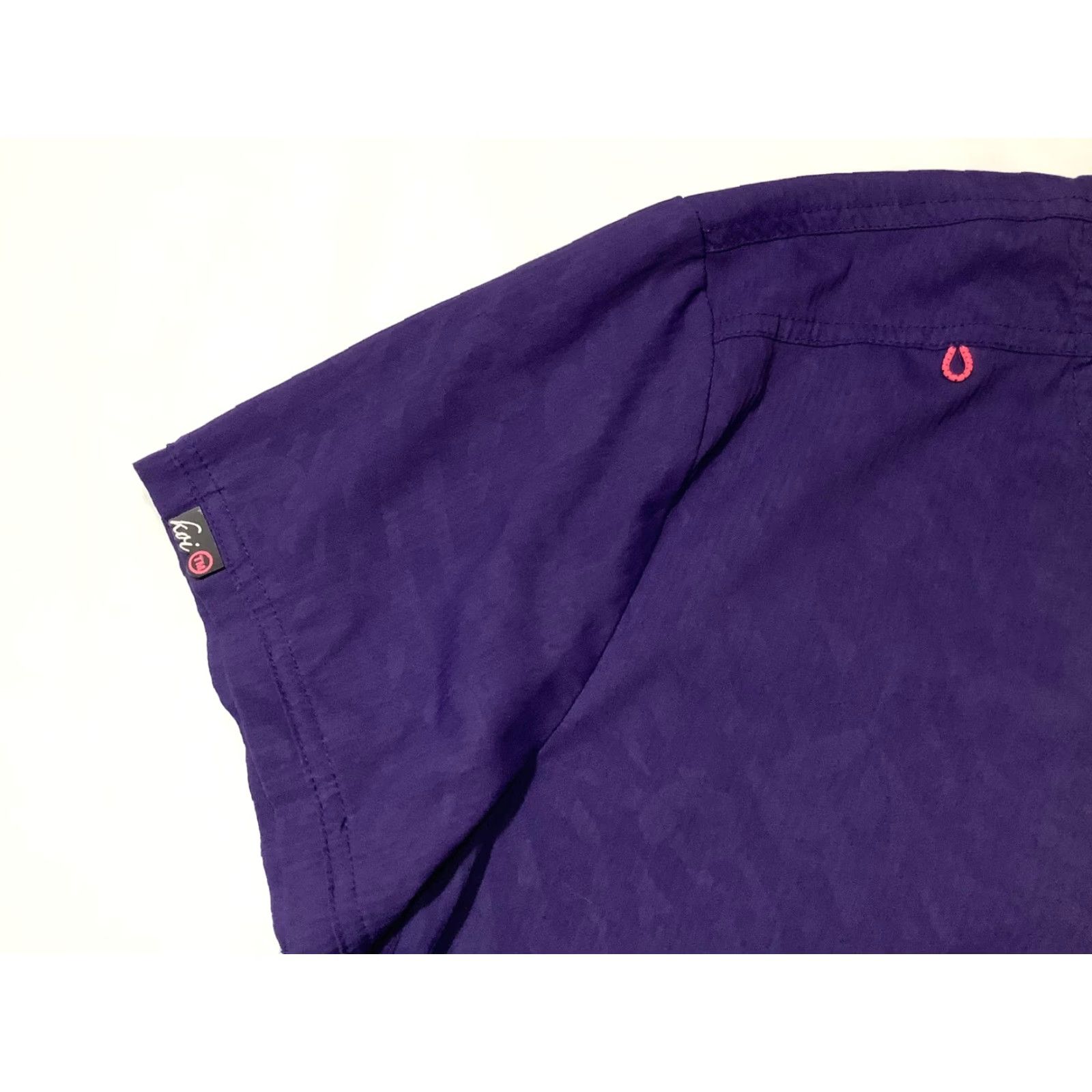 Koio Koi Lite Scrub Shirt Womens XL Purple Dobby Slim Fit Pockets Zip Shirt Womens XL Purple Koi Lite Scrub Shirt Zip Pocket Pocket V-neck Mock Wrap Size XL / US 12-14 / IT 48-50 - 7 Thumbnail