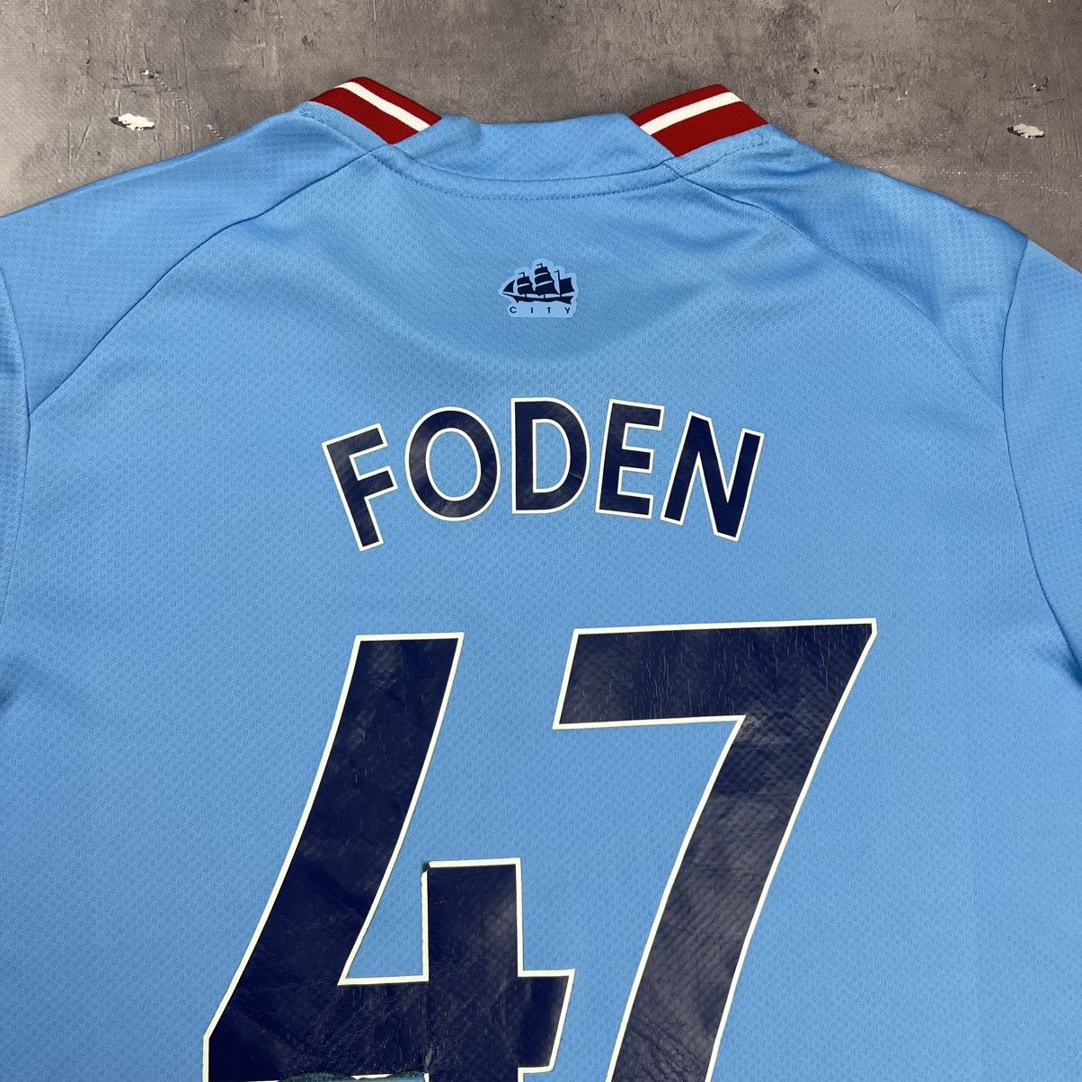 Puma Rare! Foden 47 Puma Manchester City Soccer Jersey Shirt 00s Size US M / EU 48-50 / 2 - 14 Thumbnail