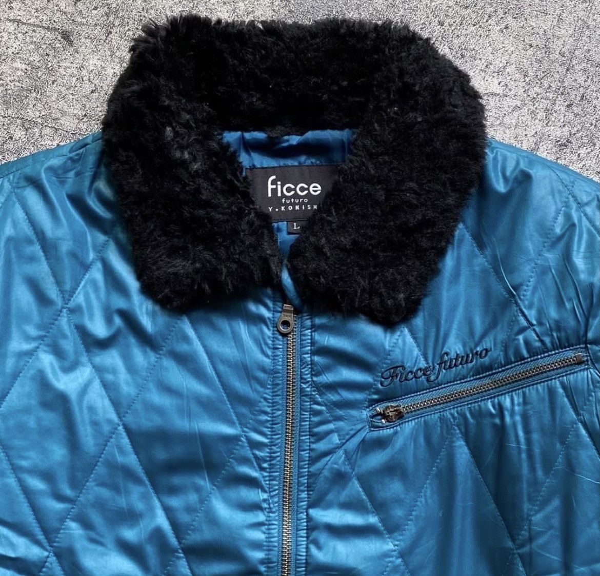 Japanese Brand Vintage Ficce Japanese Brand Quilted Fur Jacket Size US L / EU 52-54 / 3 - 2 Thumbnail