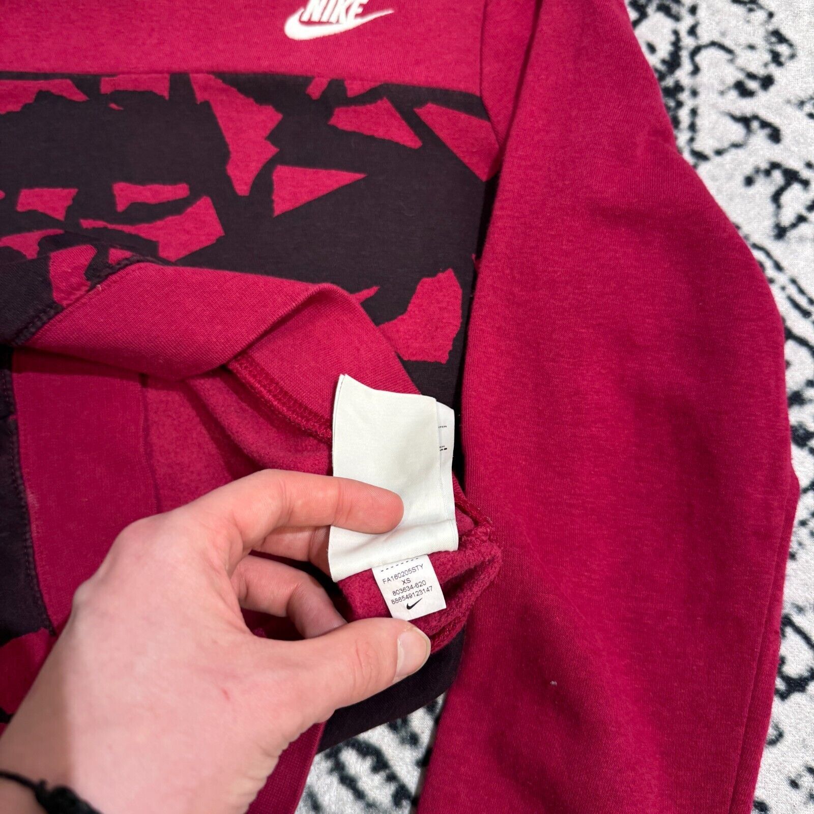 Nike × Vintage Vintage Nike Red Cotton Crewneck Size XS 90s Geometric ACG Size US XS / EU 42 / 0 - 13 Thumbnail
