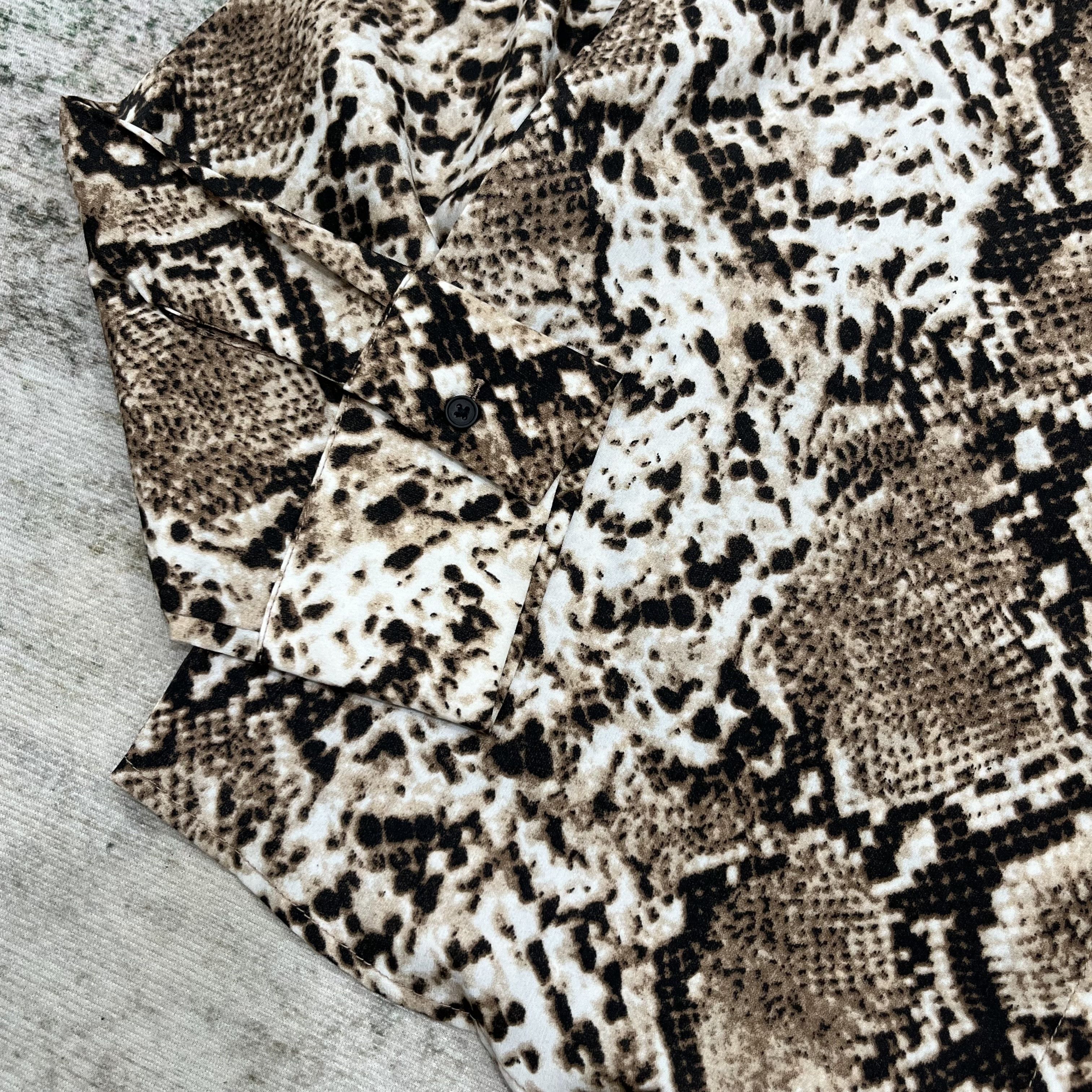If Six Was Nine × Japanese Brand × Vintage Python Snake print shirt button up Size M / US 6-8 / IT 42-44 - 4 Thumbnail