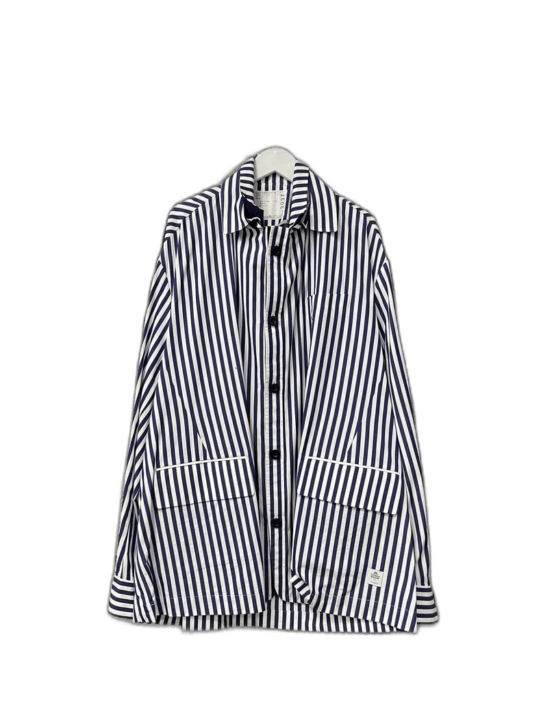Sacai Sacai Striped Jacket Outerwear Size 2 Size US S / EU 44-46 / 1 - 1 Thumbnail