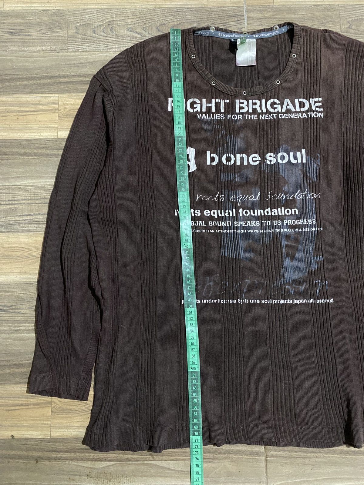 Japanese Brand × Vintage RIGHT BRIGADE BE ONE SOUL LONG SLEEVE TEE Size US L / EU 52-54 / 3 - 7 Thumbnail