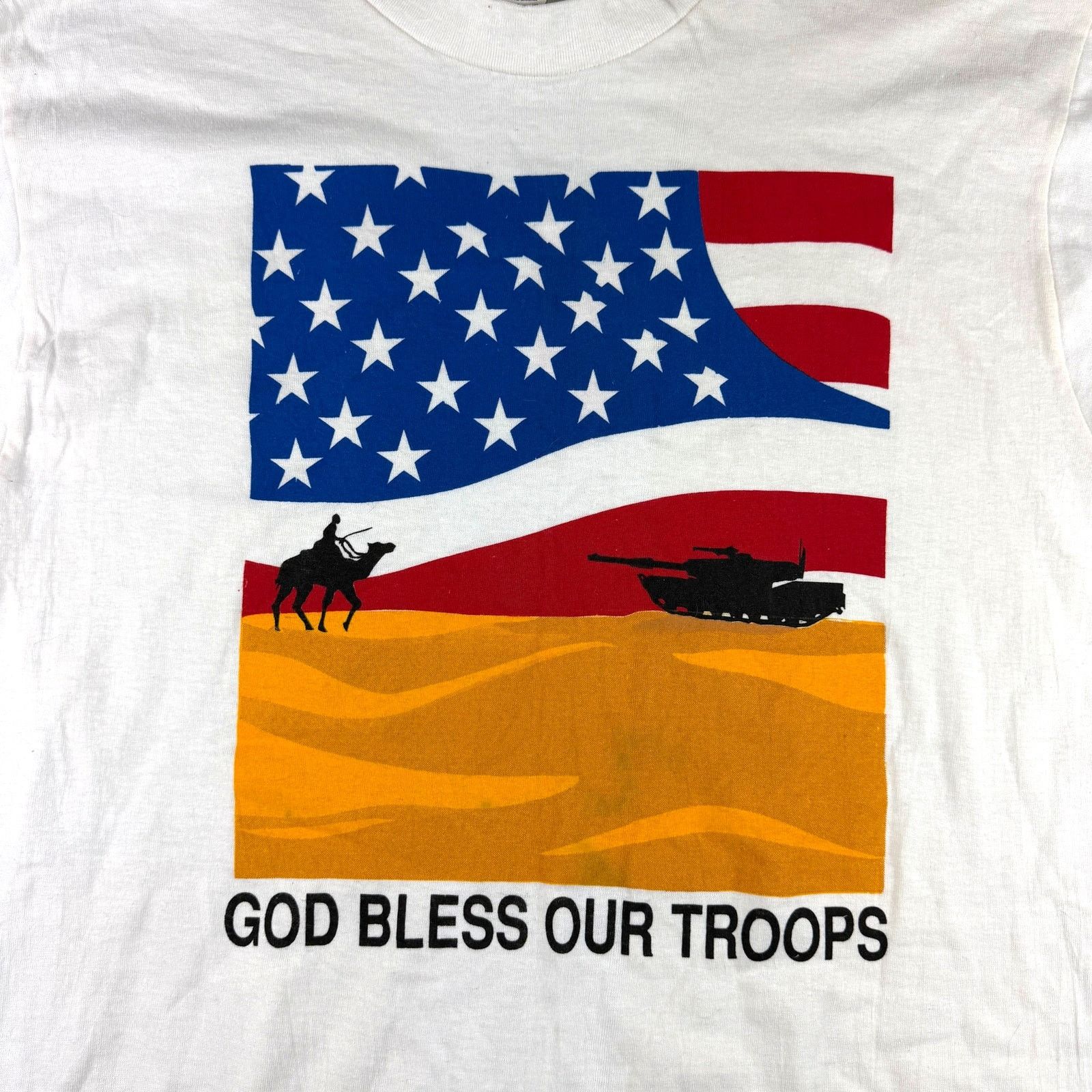 Vintage God Bless Our Troop Shirt Vintage Large Size US L / EU 52-54 / 3 - 1 Thumbnail