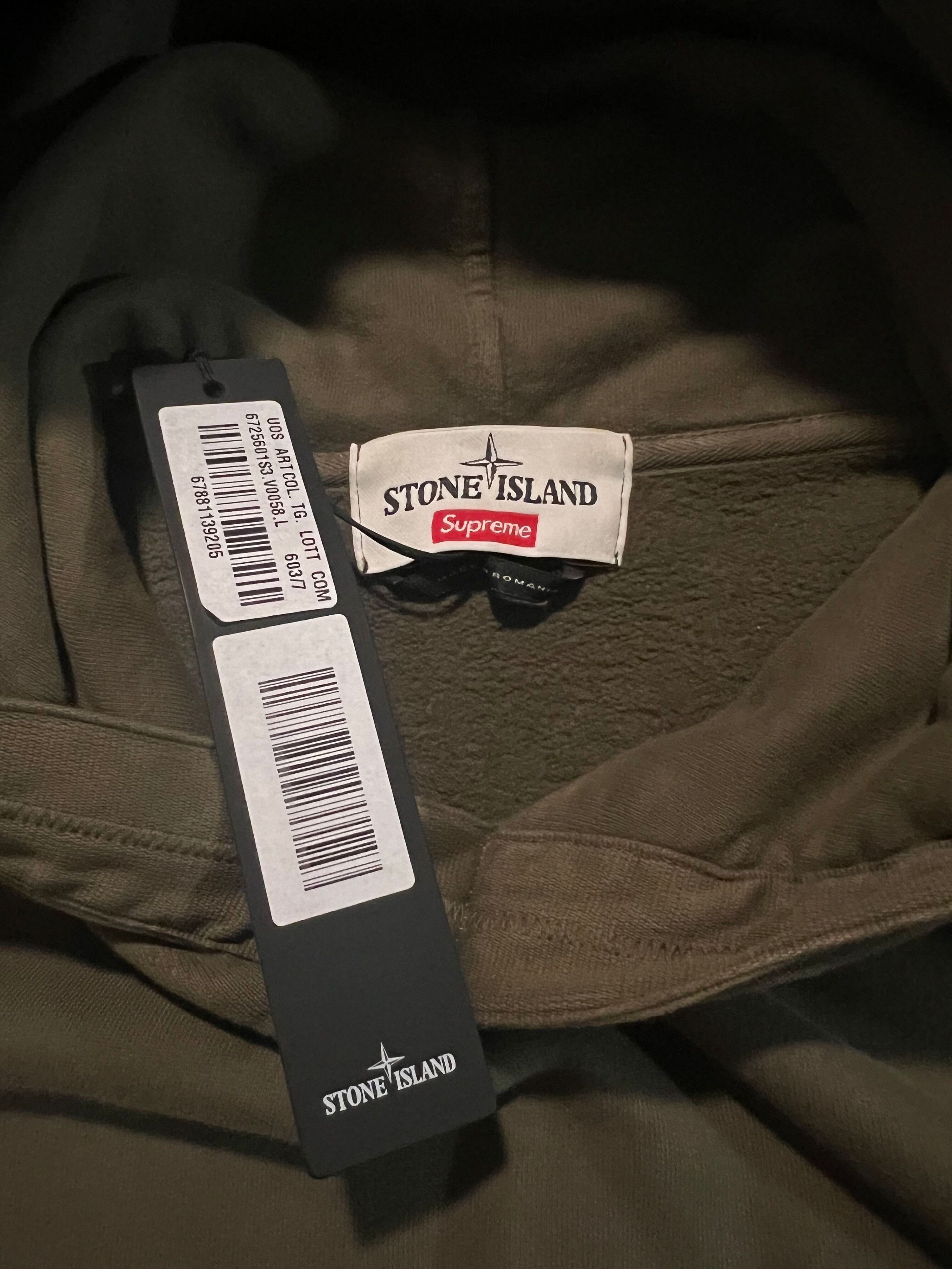 Stone Island × Supreme Supreme Stone Island Hooded Sweatshirt Large Olive Size US L / EU 52-54 / 3 - 7 Thumbnail