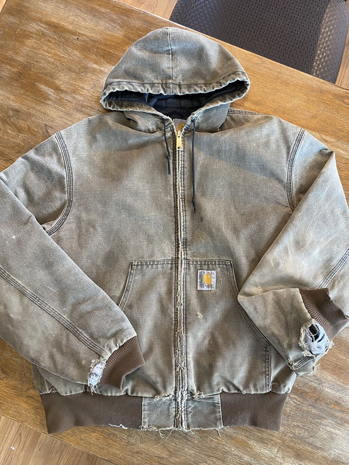 Carhartt Vintage distressed carhartt Detroit hoodie zip up Size US M / EU 48-50 / 2 - 1 Thumbnail