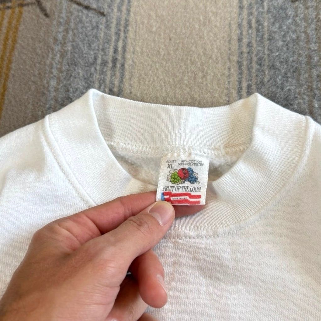 Fruit Of The Loom VINTAGE 90s Free The Bound Periodicals Crewneck Sweatshirt XL Men White USA Short Description Size US XL / EU 56 / 4 - 2 Thumbnail