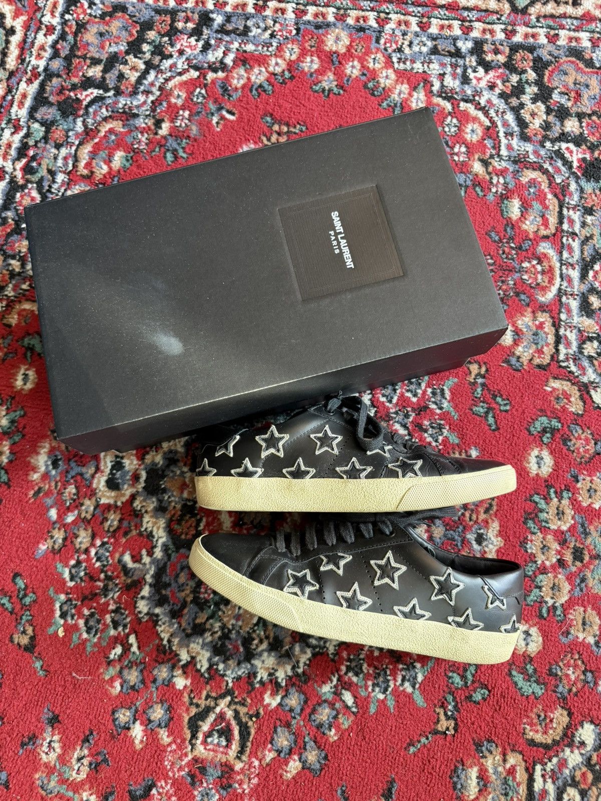 Saint Laurent Paris Star leather sneakers hedi slimane Size US 8.5 / EU 41-42 - 2 Thumbnail