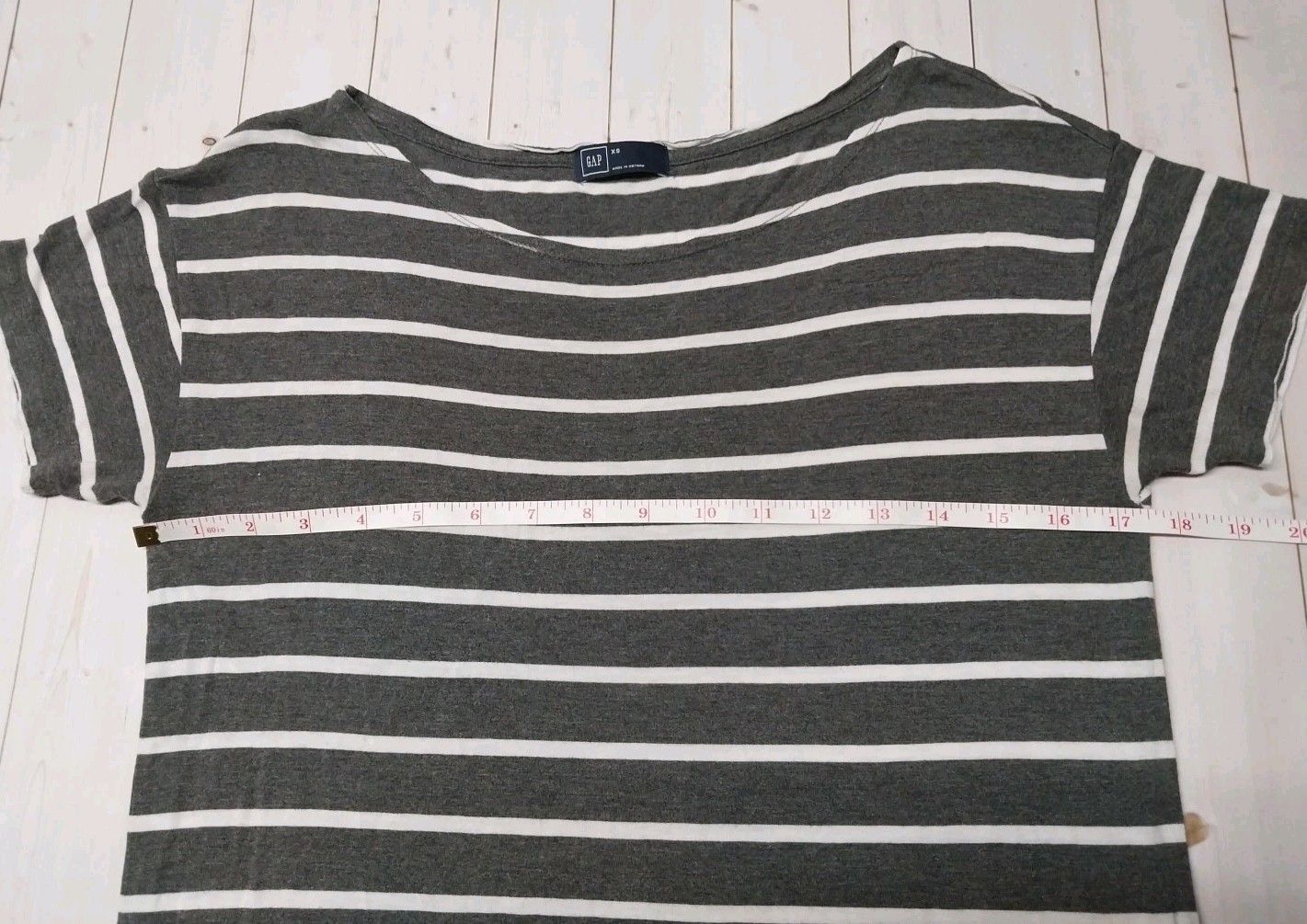 Gap Gap Womens XS White/Gray Striped Tee nautical style Size XS / US 0-2 / IT 36-38 - 6 Thumbnail