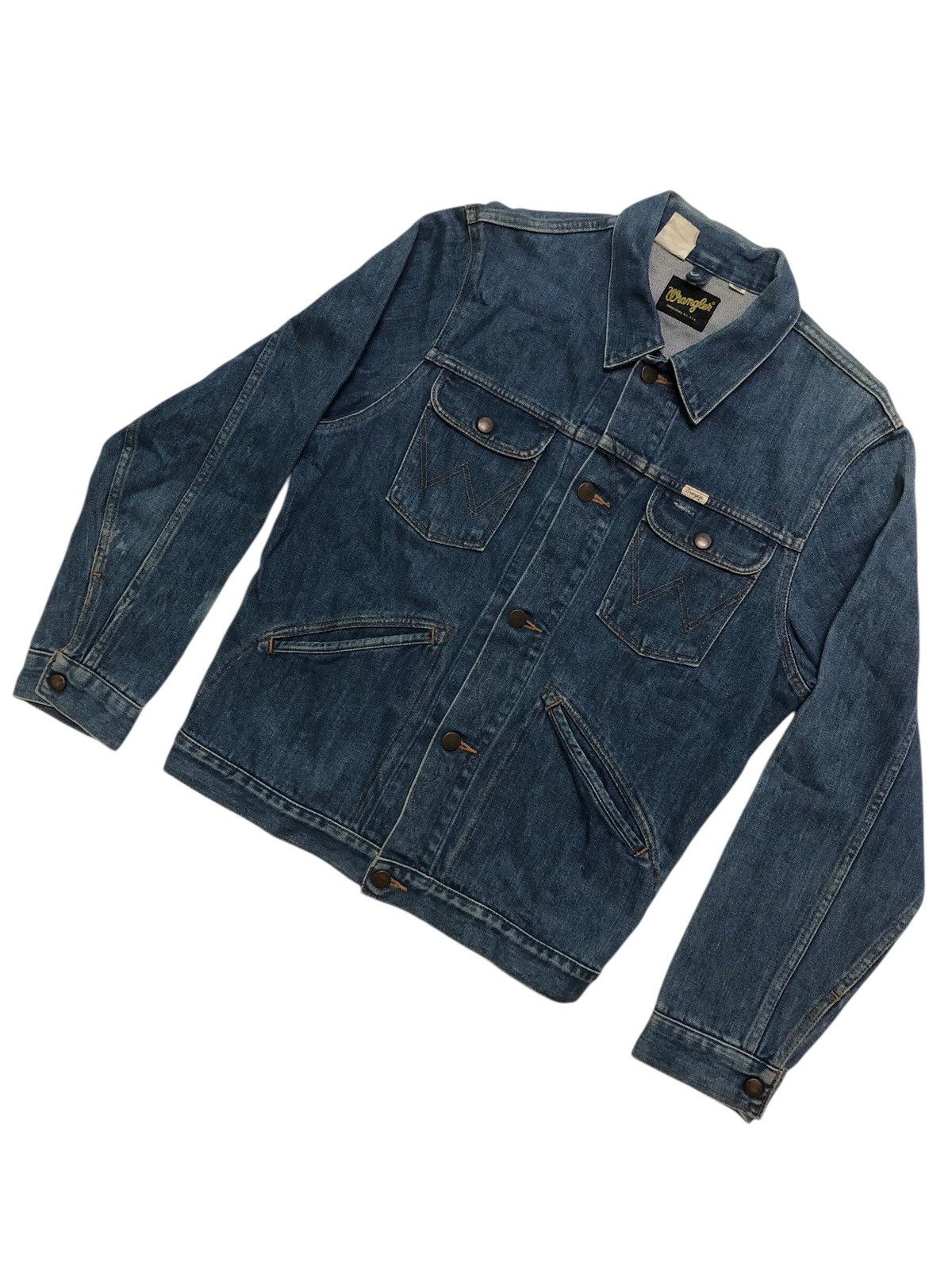 Wrangler Vintage 80s Wrangler 124MJ Denim Jacket Size US L / EU 52-54 / 3 - 1 Thumbnail