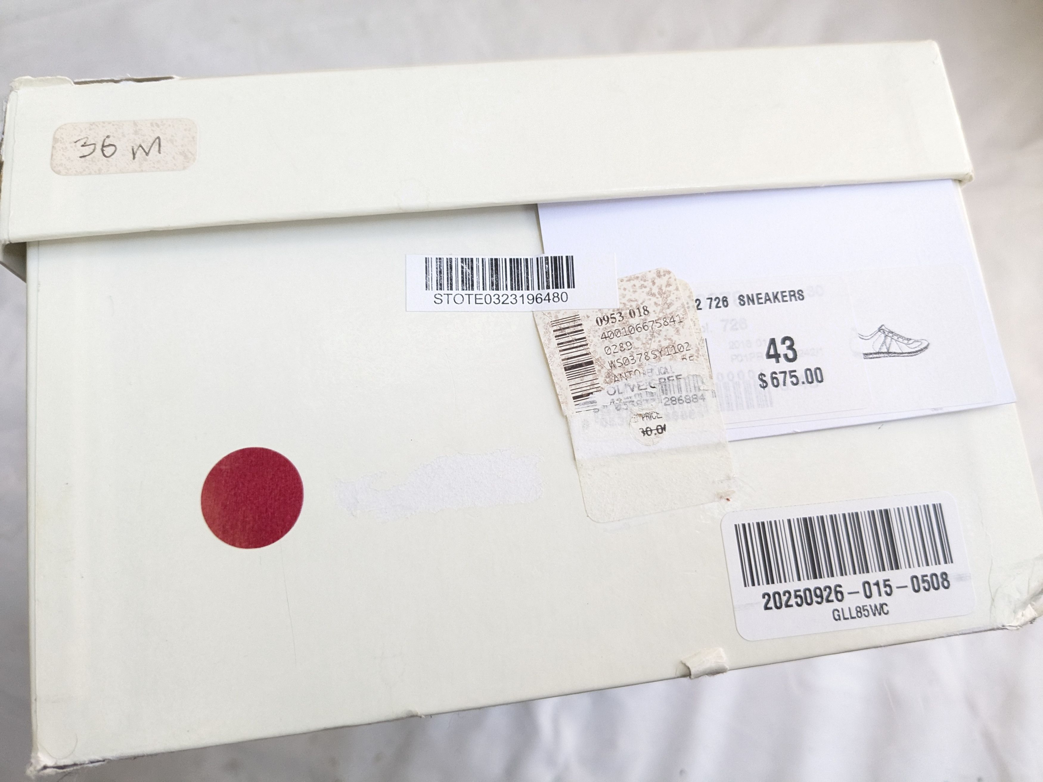 Maison Margiela Maison Margiela GAT Replica Burgundy 10 43 Low Tops Size US 10 / EU 43 - 18 Thumbnail
