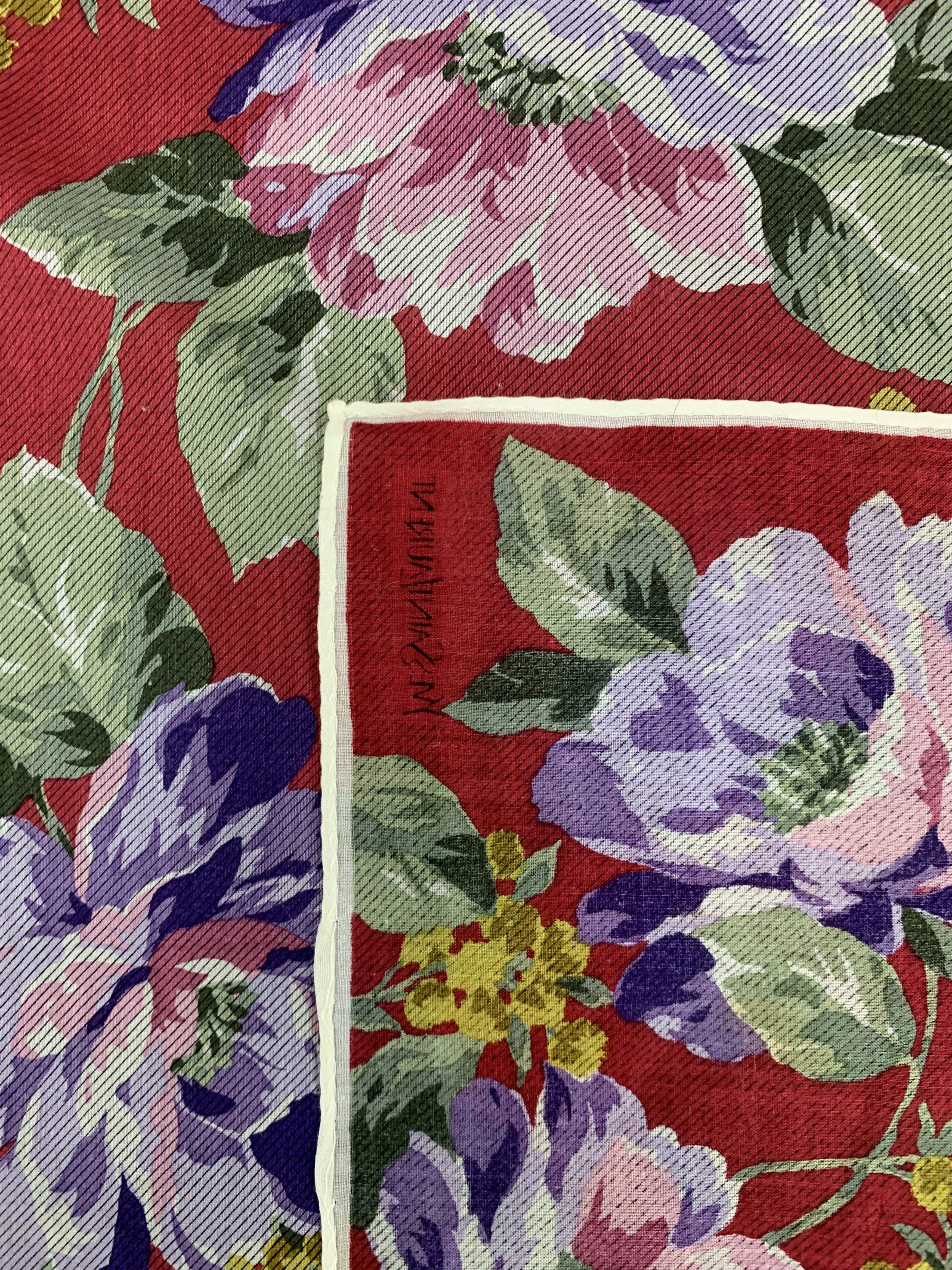 Vintage × Yves Saint Laurent Vintage Yves Saint Laurent Handkerchief Scarf - HKA1002 Size ONE SIZE - 9 Thumbnail