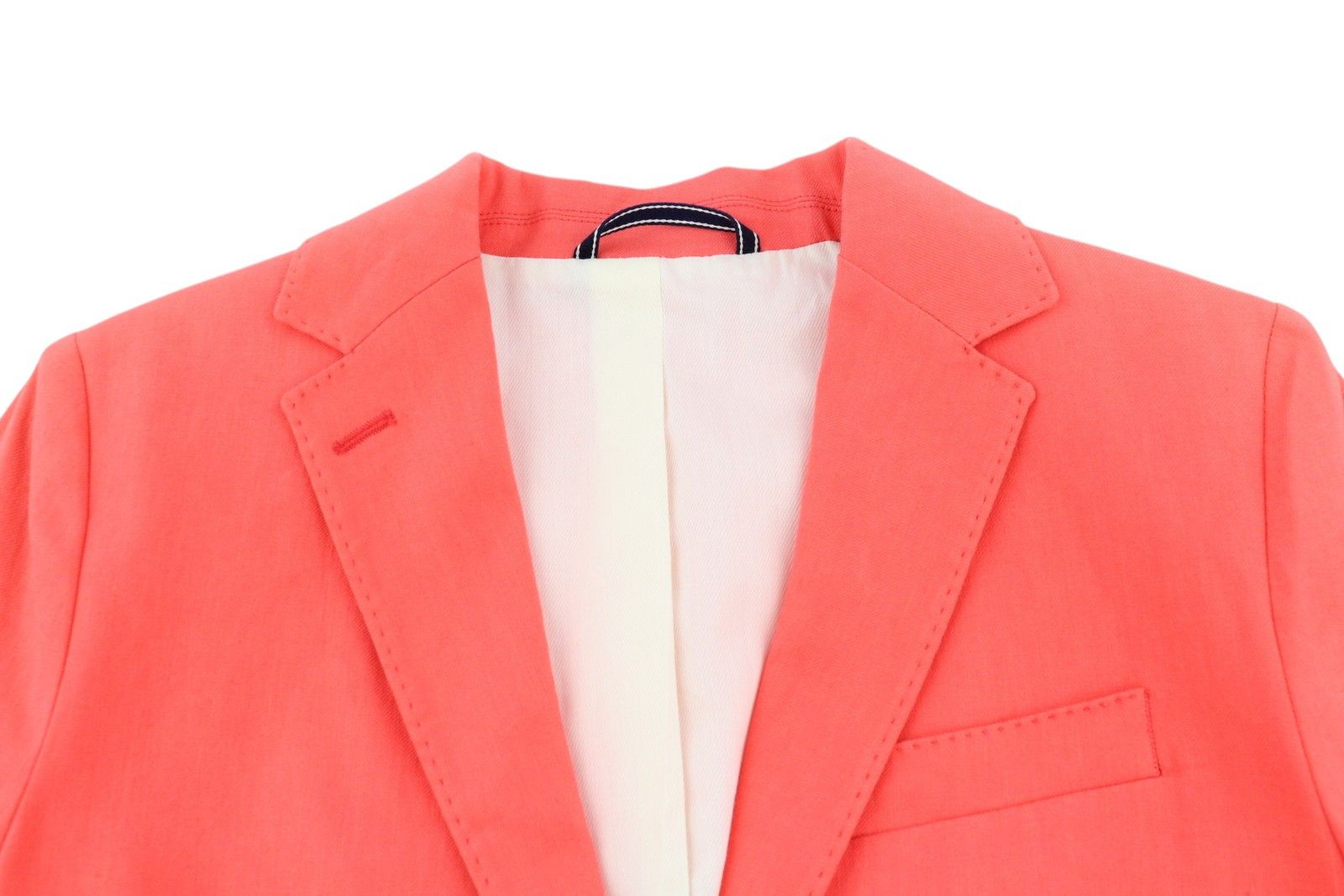 Gant EU34 Coral Linen Blend Notch Lapel Single-Breasted 85175 Size XS / US 0-2 / IT 36-38 - 5 Thumbnail