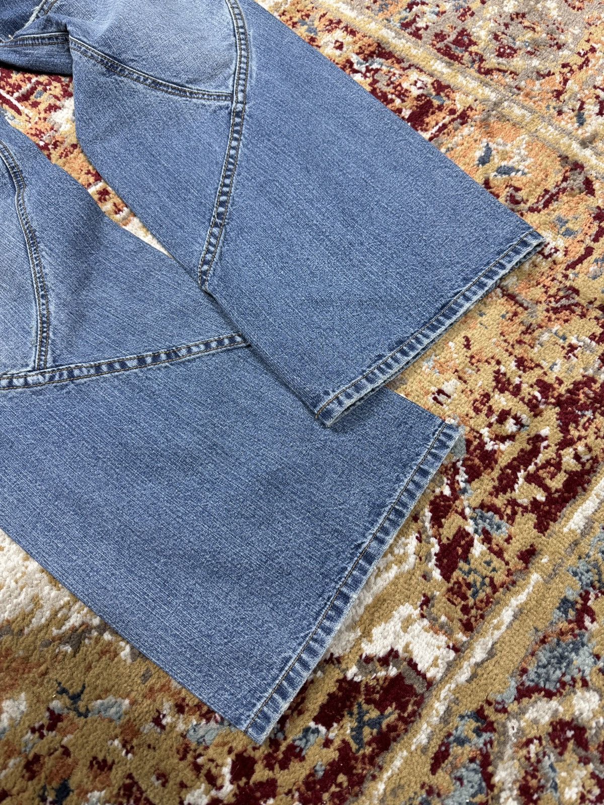 Japanese Brand ᶠᵃⁿᶜʸᵍᵘʸ BNWT Y2K Baggy Washed Denim Jeans Wide leg vintage Size US 31 - 2 Thumbnail