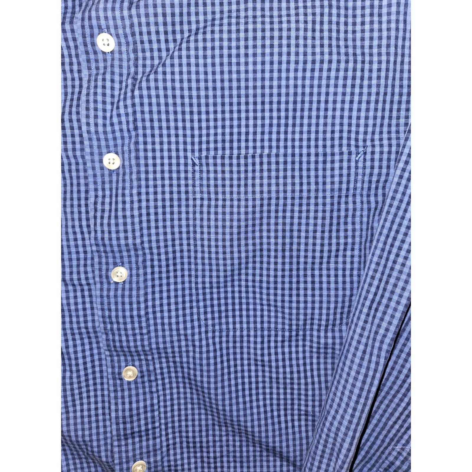 Tommy Hilfiger VINTAGE Tommy Hilfiger Button-Up Shirt Men's 16.5 34-35 Blue Check Long Sleeve Size US XL / EU 56 / 4 - 6 Thumbnail