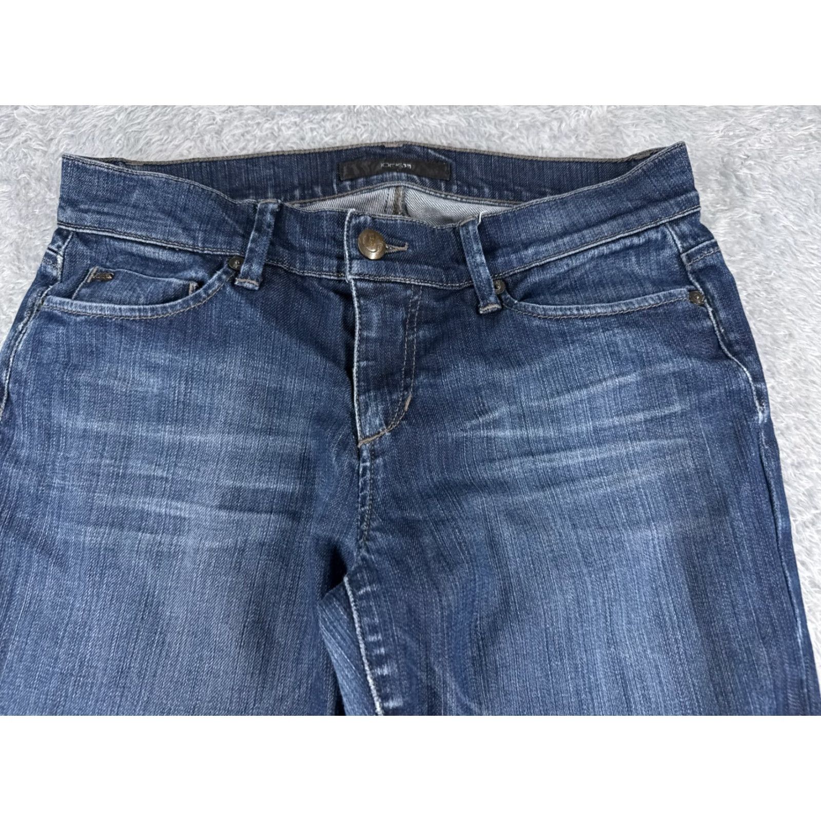 Vintage Joe's Jeans Jeans Women Bootcut Blue Denim 28 33in Low Rise Regular 5-Pocket Distressed Cotton Size 28" / US 6 / IT 42 - 4 Thumbnail