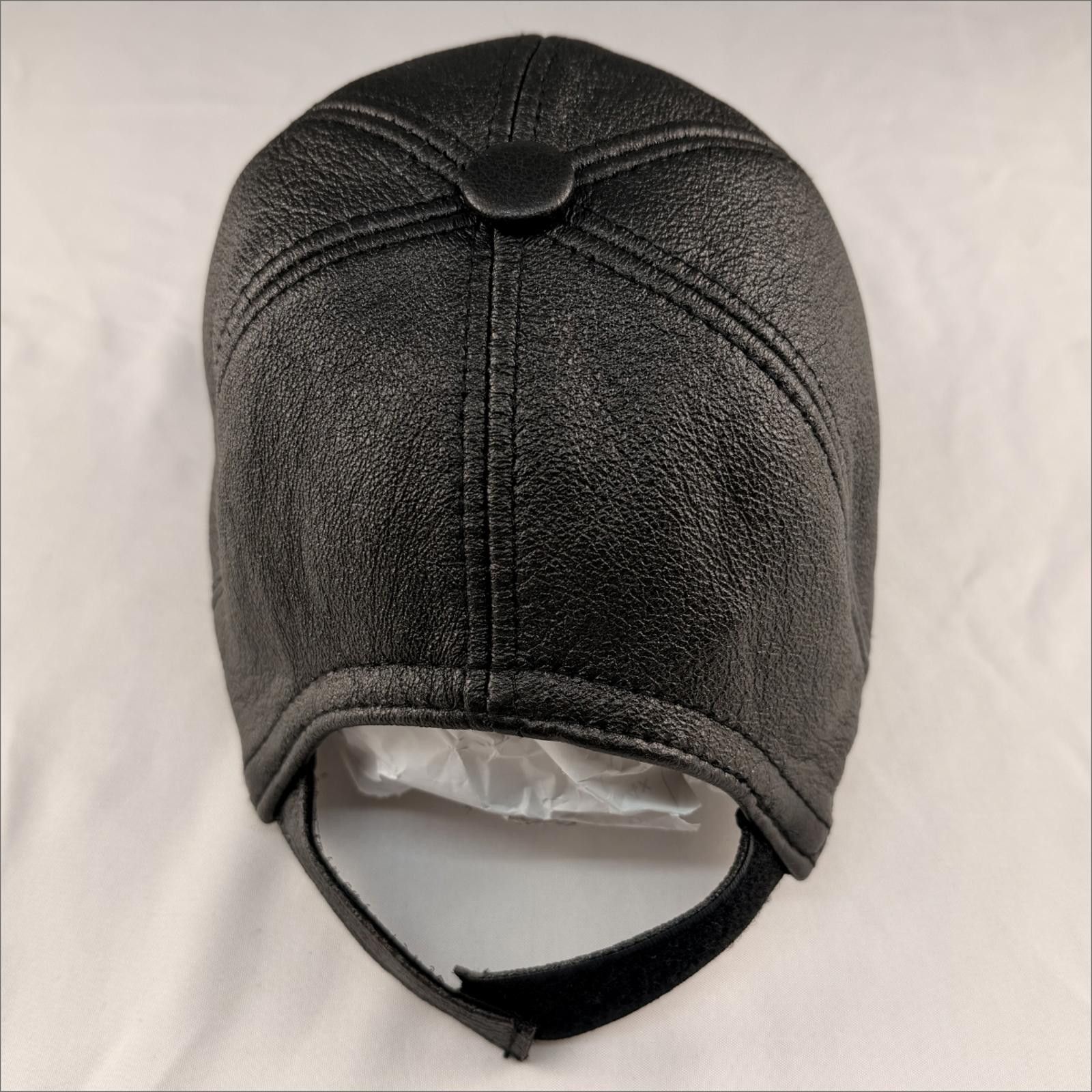 Other NEW Black Leather Baseball Cap - Premium Hat 076 Size ONE SIZE - 5 Thumbnail