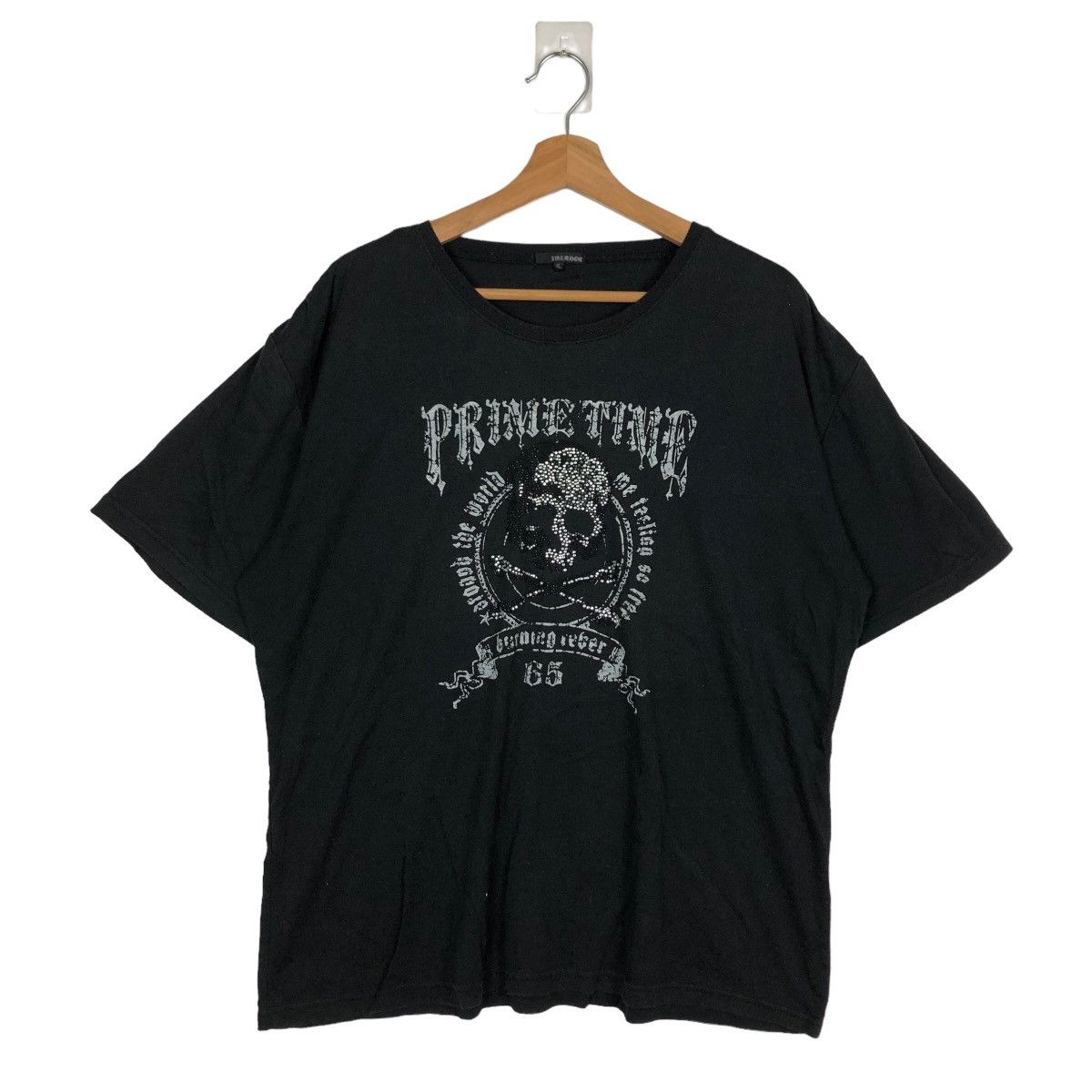 Japanese Brand PUNK DESIGN TSHIRT BIG LOGO PRIME TIME CHROME HEARTS DESIGN Size US L / EU 52-54 / 3 - 1 Thumbnail