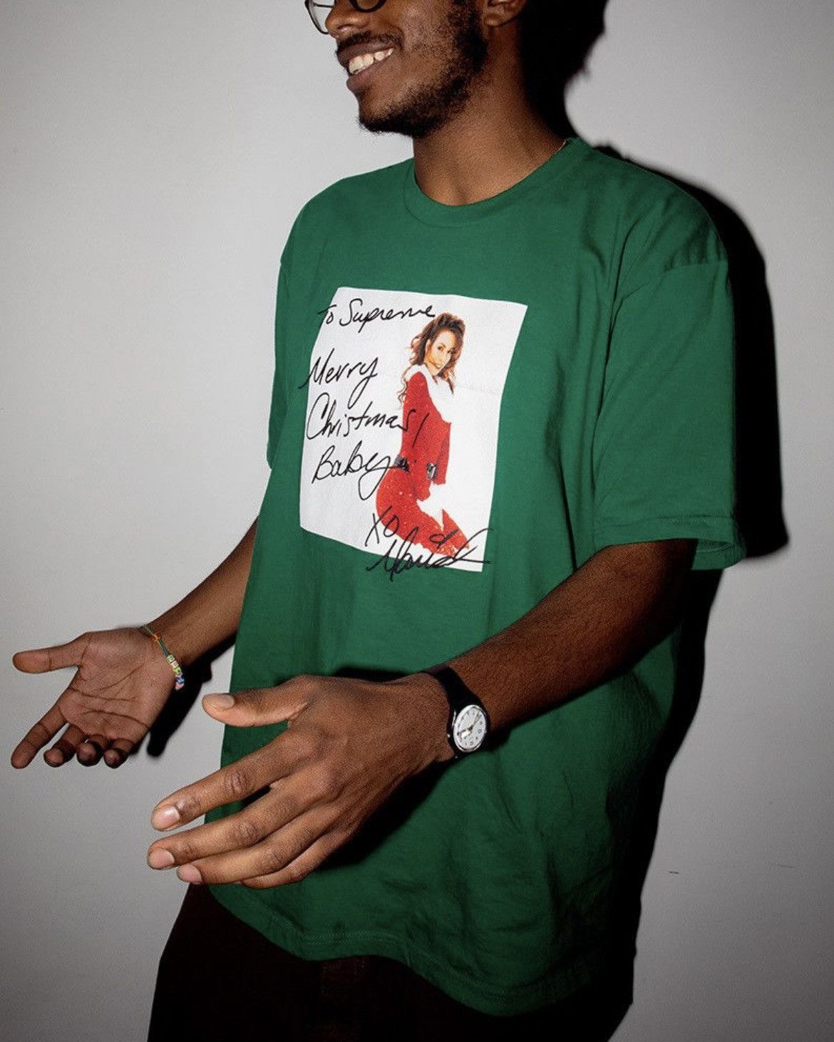 Supreme Supreme Mariah Carey Christmas Photo Tee - Light Pine Green Size US M / EU 48-50 / 2 - 2 Thumbnail