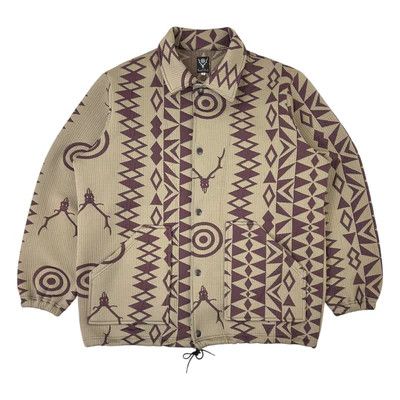 South2 West8 Men's Skull & Target Coach Jacket Khaki