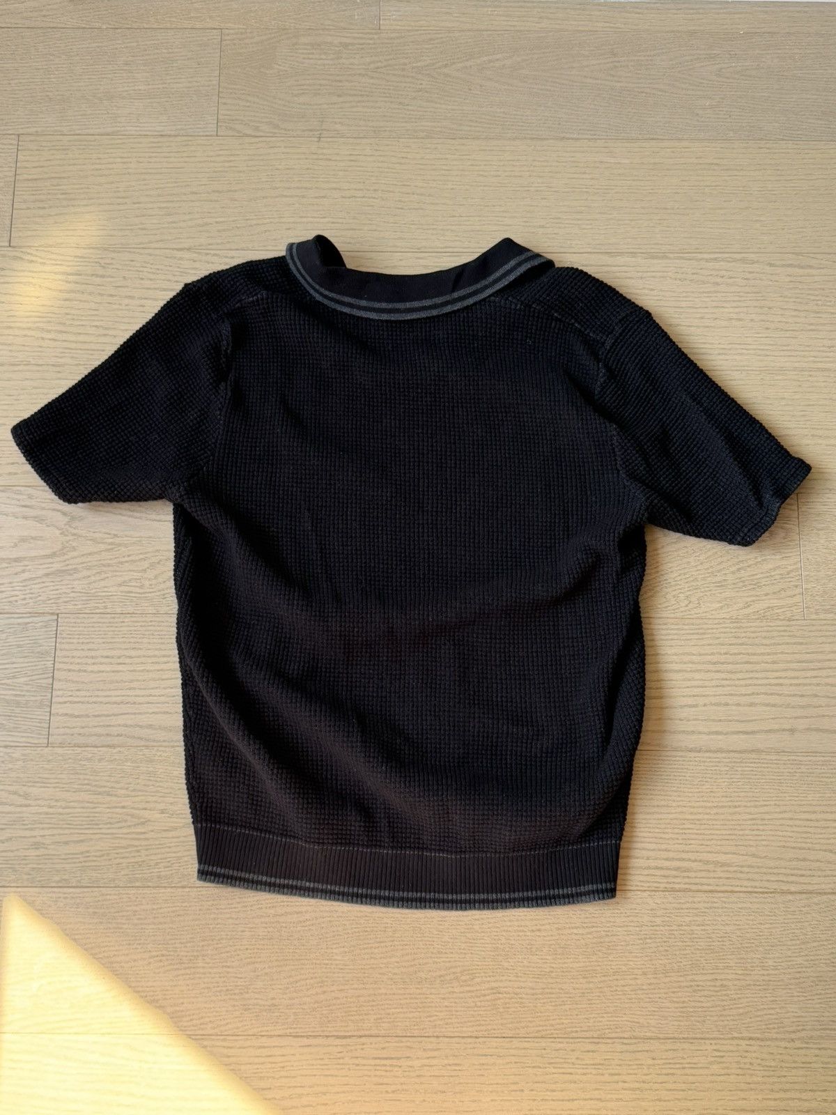 Percival Black Cotton Knit Polo Size US M / EU 48-50 / 2 - 2 Thumbnail