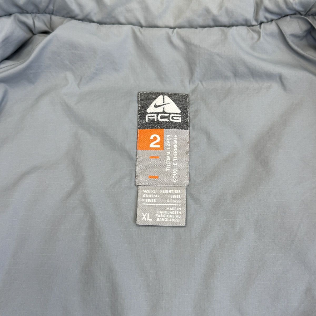 Nike ACG Vintage Nike ACG Insulated Nylon Jacket Gray Men Size XL Size US XL / EU 56 / 4 - 10 Thumbnail