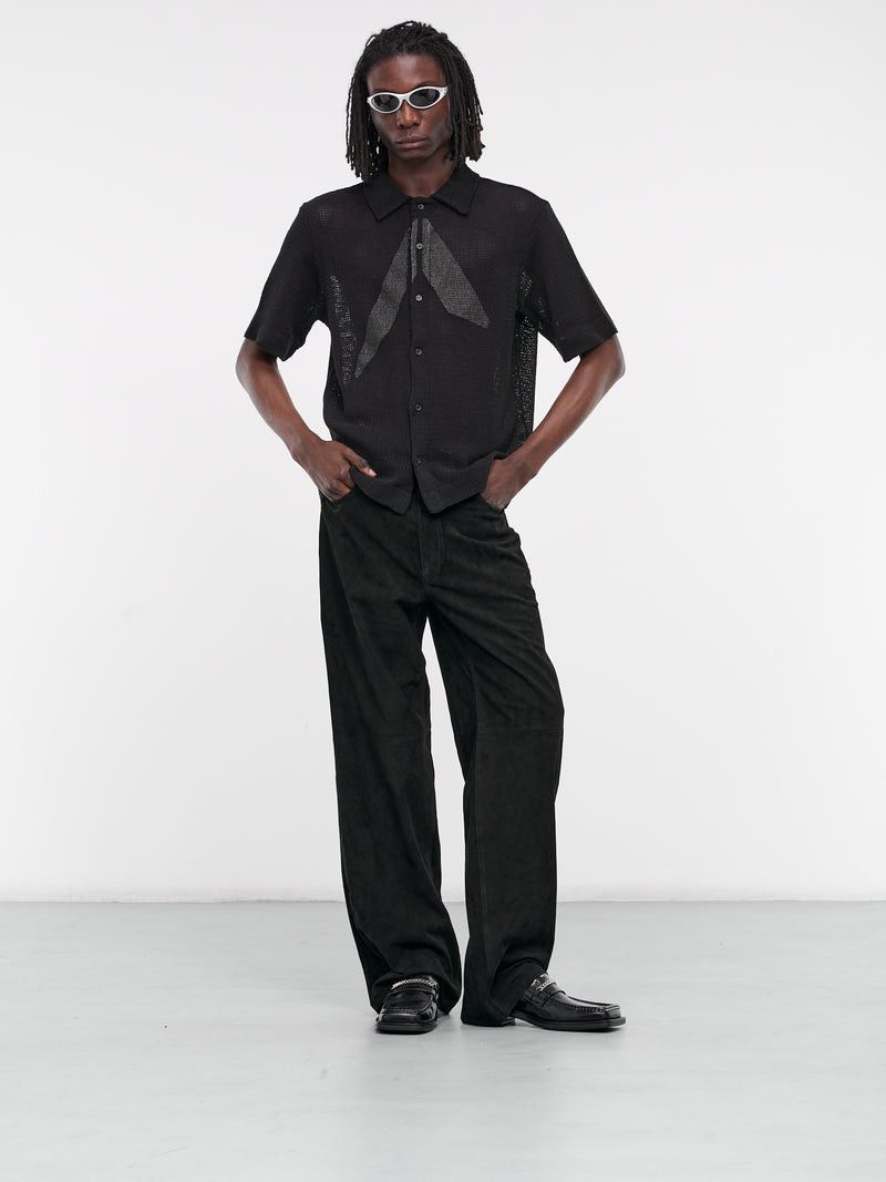 1017 ALYX 9SM SS24 Wax Appliqué Black Knit Shirt Size US S / EU 44-46 / 1 - 1 Thumbnail