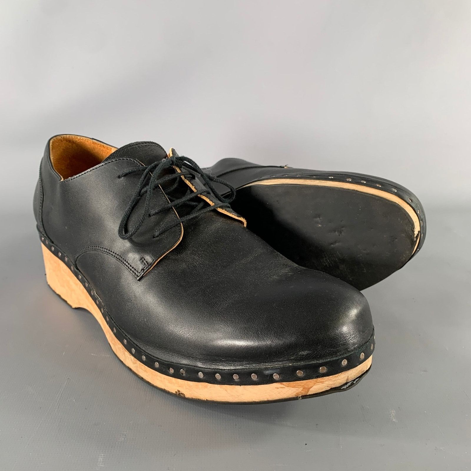 Maison Margiela MAISON MARTIN MARGIELA Size 11 Black Leather Lace Up Shoes Size US 11 / EU 44 - 5 Thumbnail