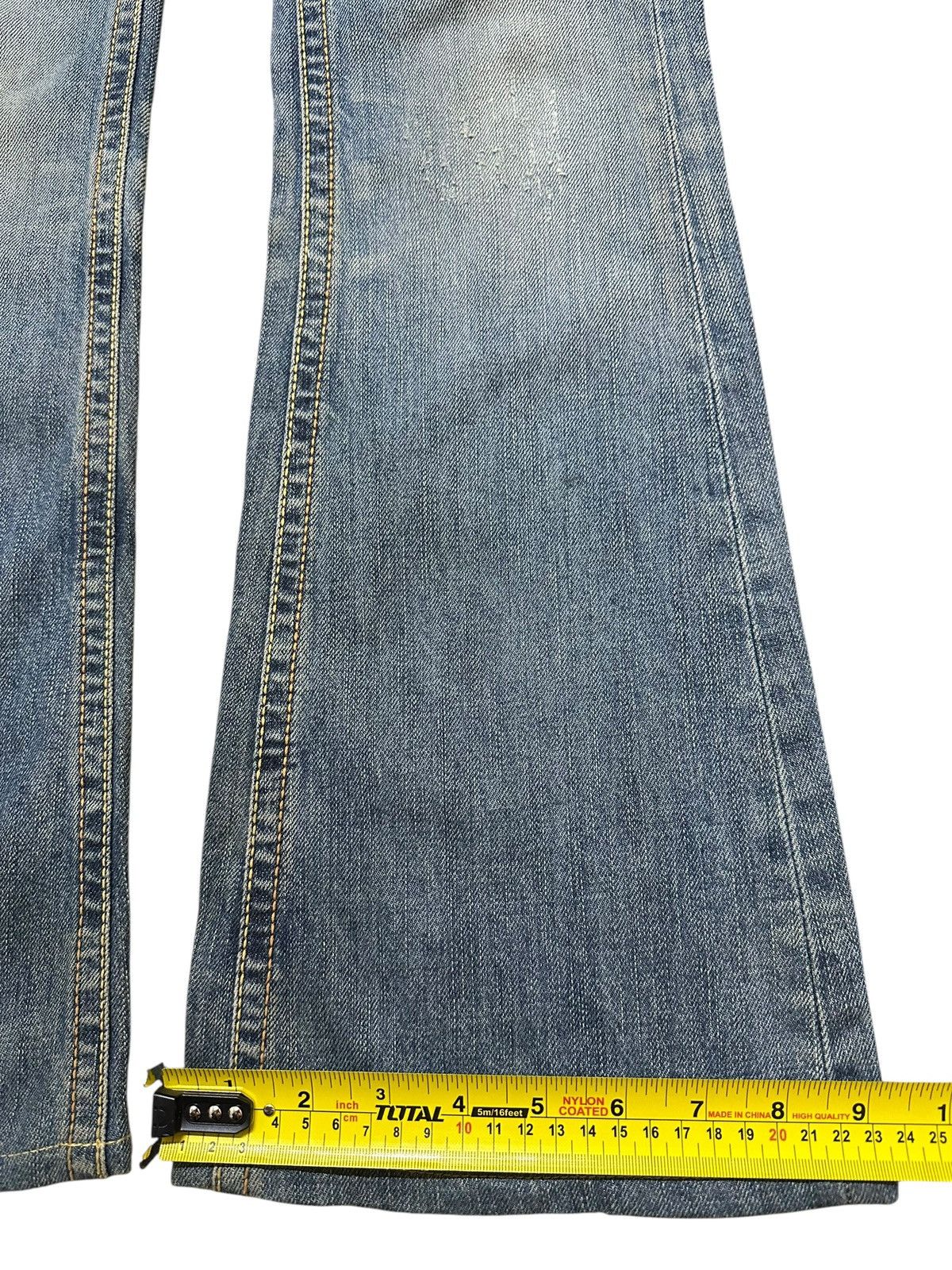 Edwin Vintage Japan Edwin Faded Wash Distress Wide Leg Flare Jeans Size 29" - 16 Thumbnail