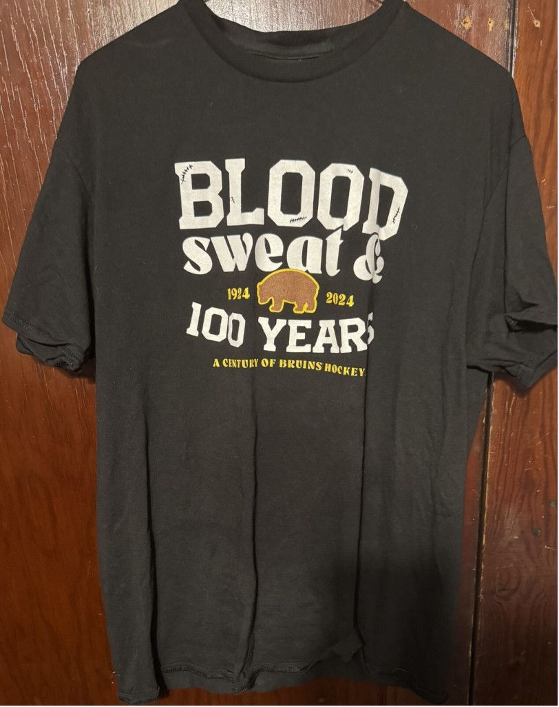 NHL BOSTON BRUINS 100 Years Tee Men's Sz L (?) Size US L / EU 52-54 / 3 - 1 Thumbnail