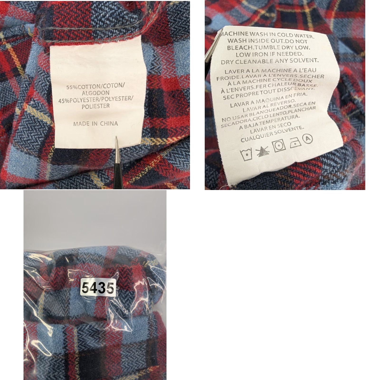 CO Molokai Surf Co Shirt Mens Medium Long Sleeve Button Up Flannel Red Plaid Pocket Classic Colorful Outdoor Surfer Size US M / EU 48-50 / 2 - 8 Thumbnail