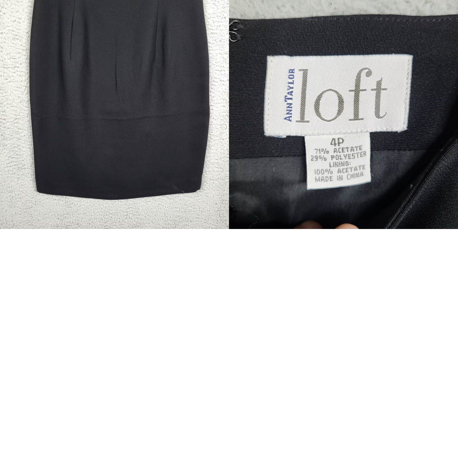 Loft LOFT By Ann Taylor Women Black Sheath Dress Size 4P Petite | Short Sleeve Square Neck Casual 4P Women Dress LOFT Sheath Black Size S / US 4 / IT 40 - 8 Thumbnail