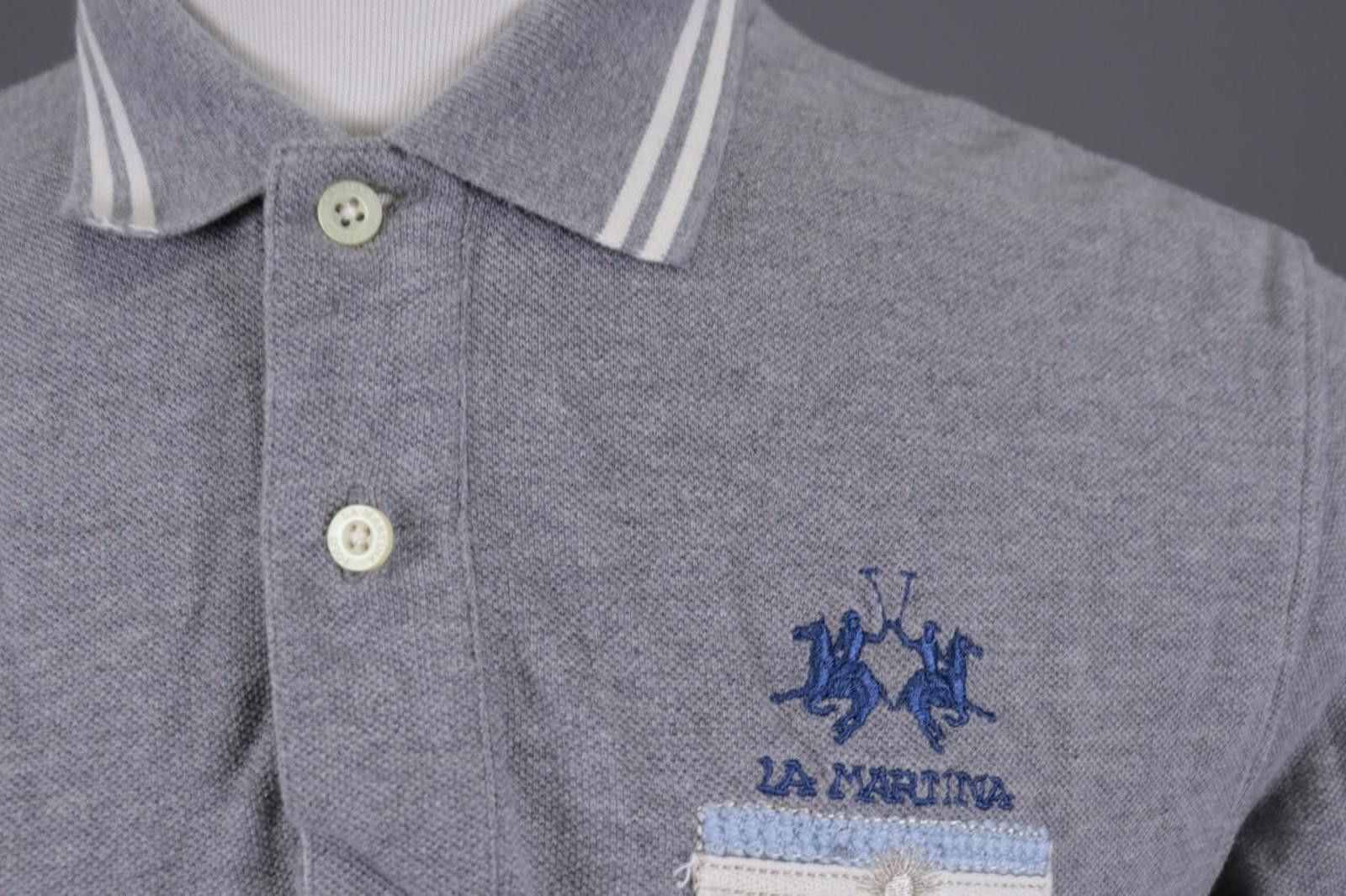 La Martina La Martina Buenos Aires Gray Argentina Polo Shirt Size L Size US L / EU 52-54 / 3 - 4 Thumbnail
