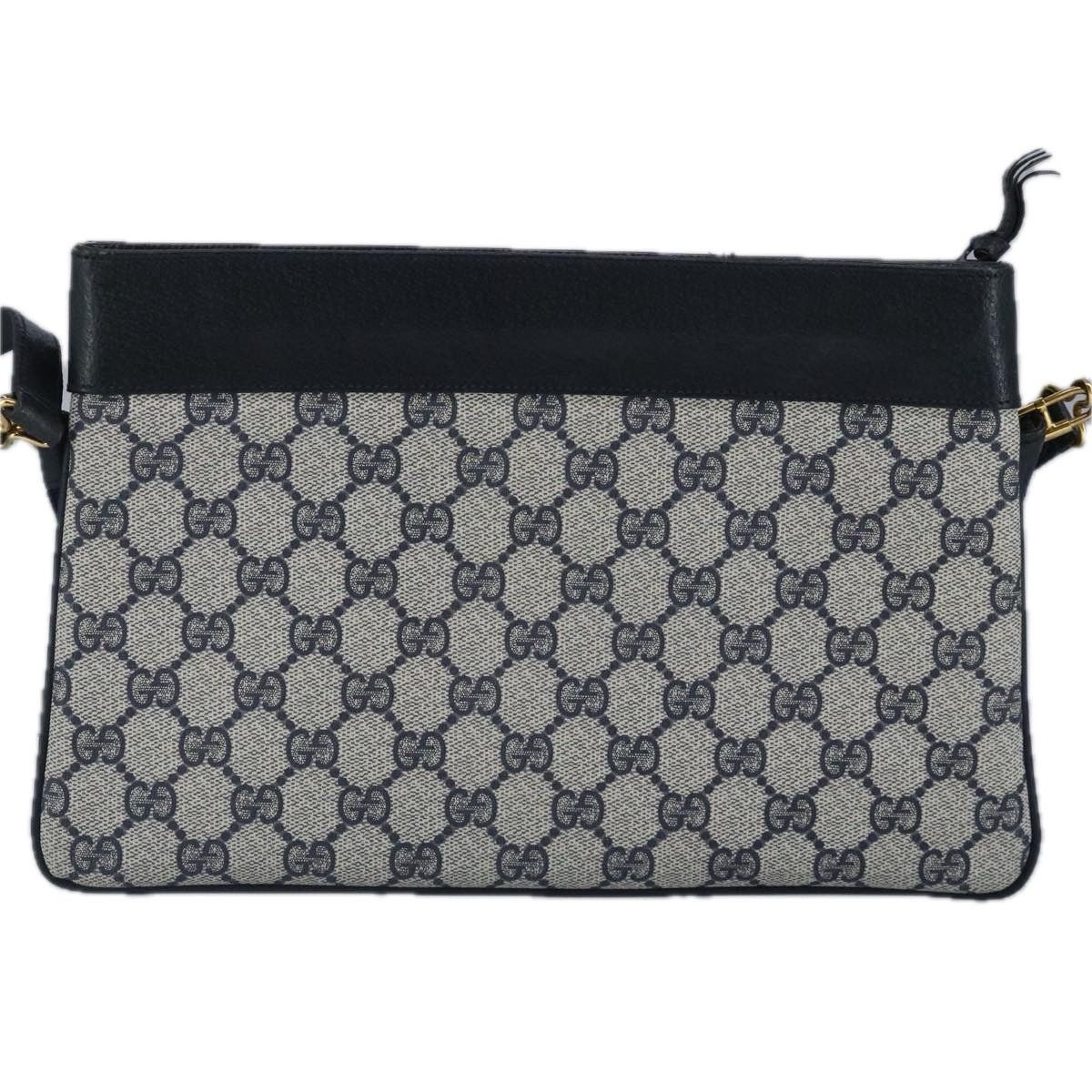 Gucci GUCCI GG Supreme Sherry Line Shoulder Bag Pvc Navy Gold Size ONE SIZE - 3 Thumbnail