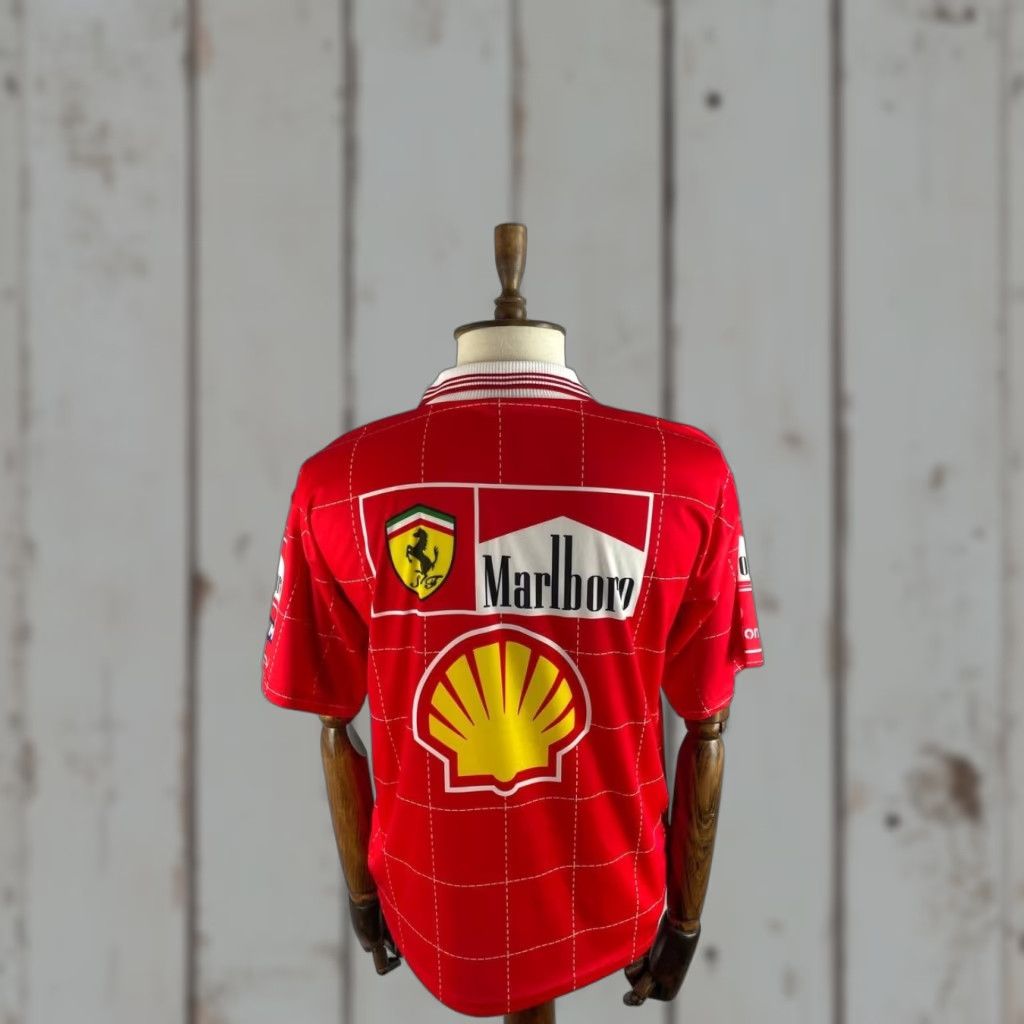 Ferrari Ferrari Polo Shirt Men L Red Polyester Shirt Polo Ferrari Brand Short Sleeve Casual Button Neck Collared Classic Pattern Solid Vintage No Size L / US 10 / IT 46 - 1 Thumbnail